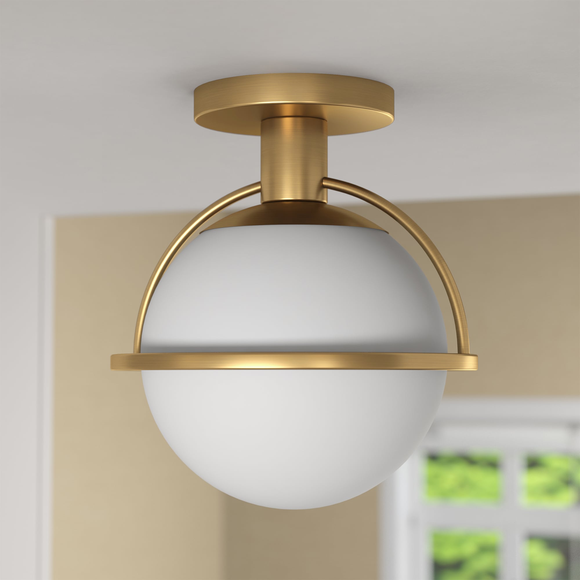 Hailey Home SF1775 Cieonna 1 -Light 10-in Gold Semi Flush Mount Light