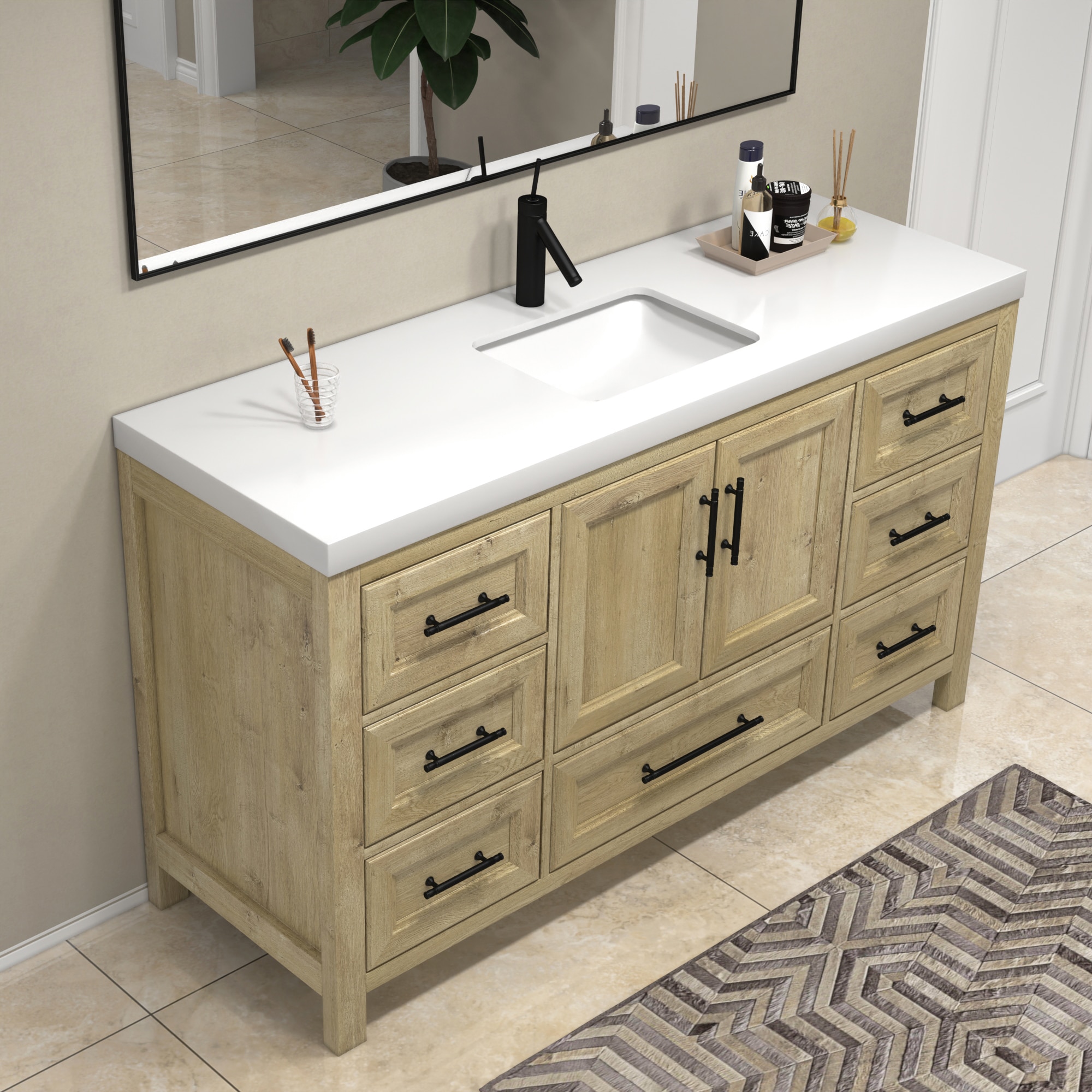 BV Better Vanity VIV60S-OAK Bath-Vanity-Combo - View #3