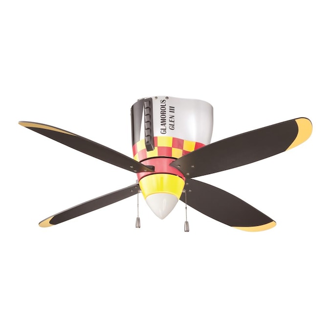Indoor Flush Mount Ceiling Fan, Airplane Propeller Ceiling Fan