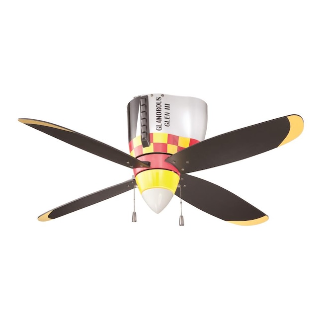Indoor Flush Mount Ceiling Fan, Fighter Plane Ceiling Fan