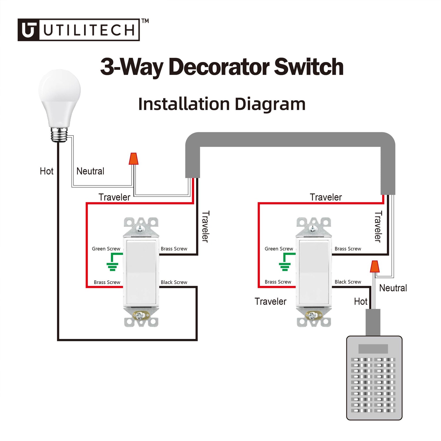 Utilitech 1005S-WH10 Lighting-Controls - View #5