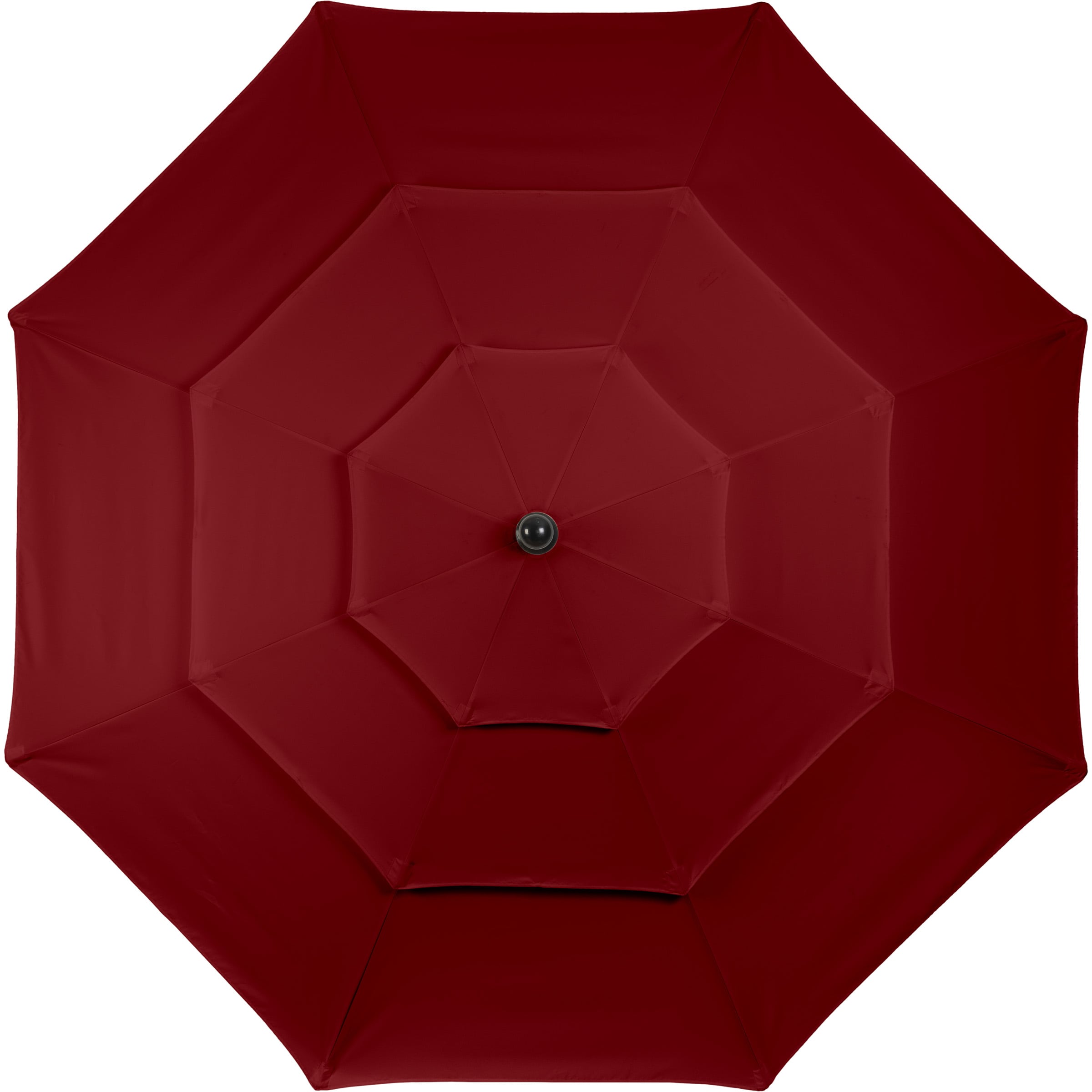 10-Foot Red Polyester Outdoor Patio Market Umbrella with Tilt