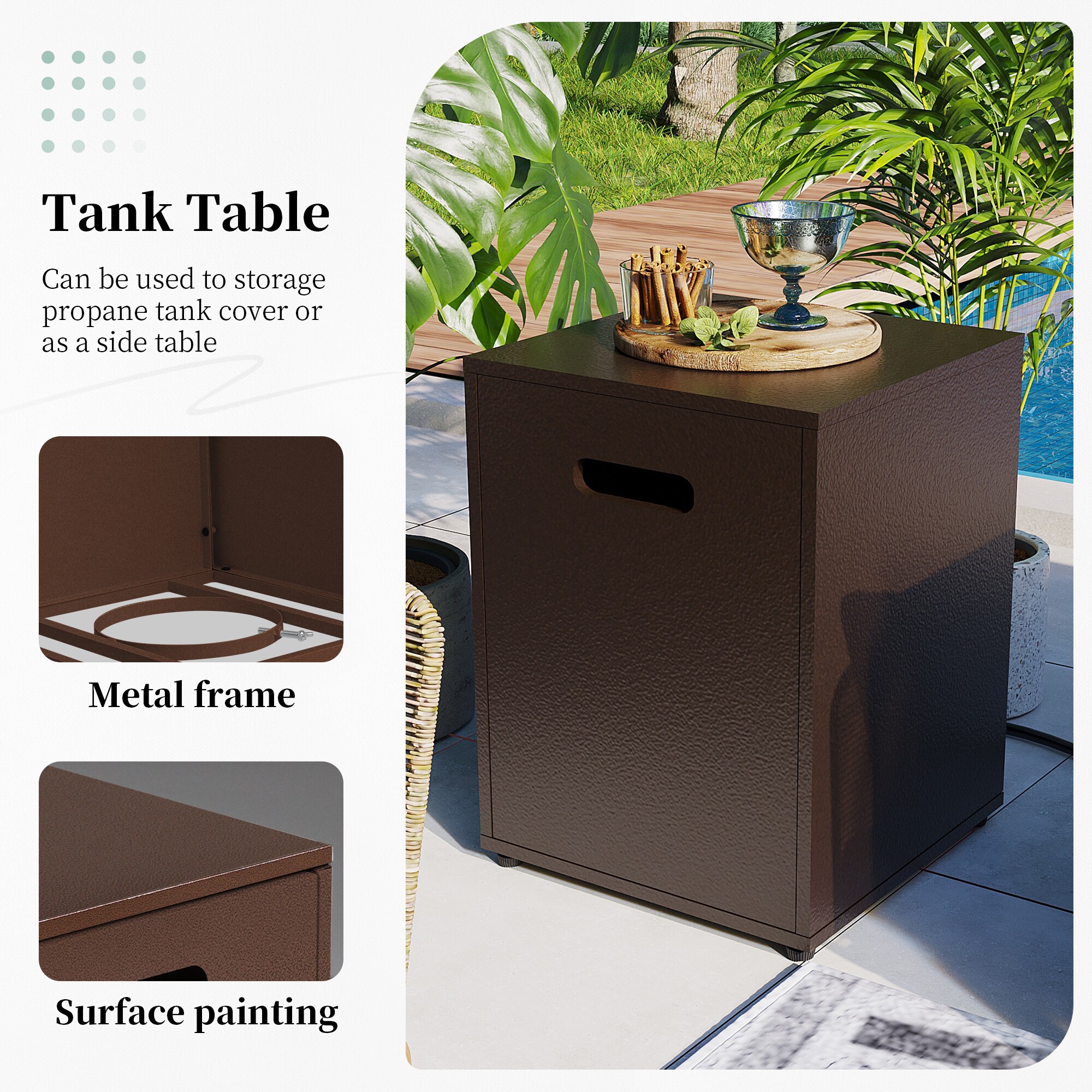 Patio Watcher LS-KDWST-TP-BR Patio-Tables - View #4