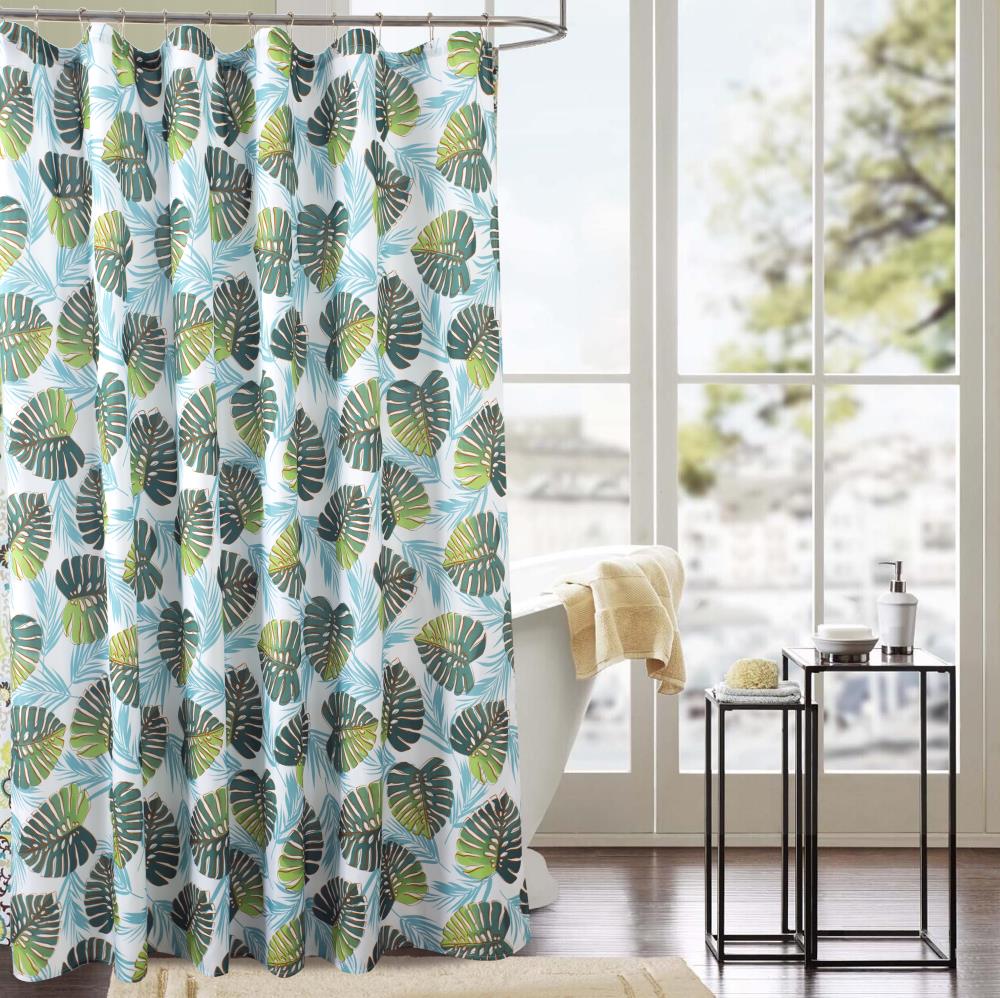 Fl Shower Curtain, Orange And Green Shower Curtain