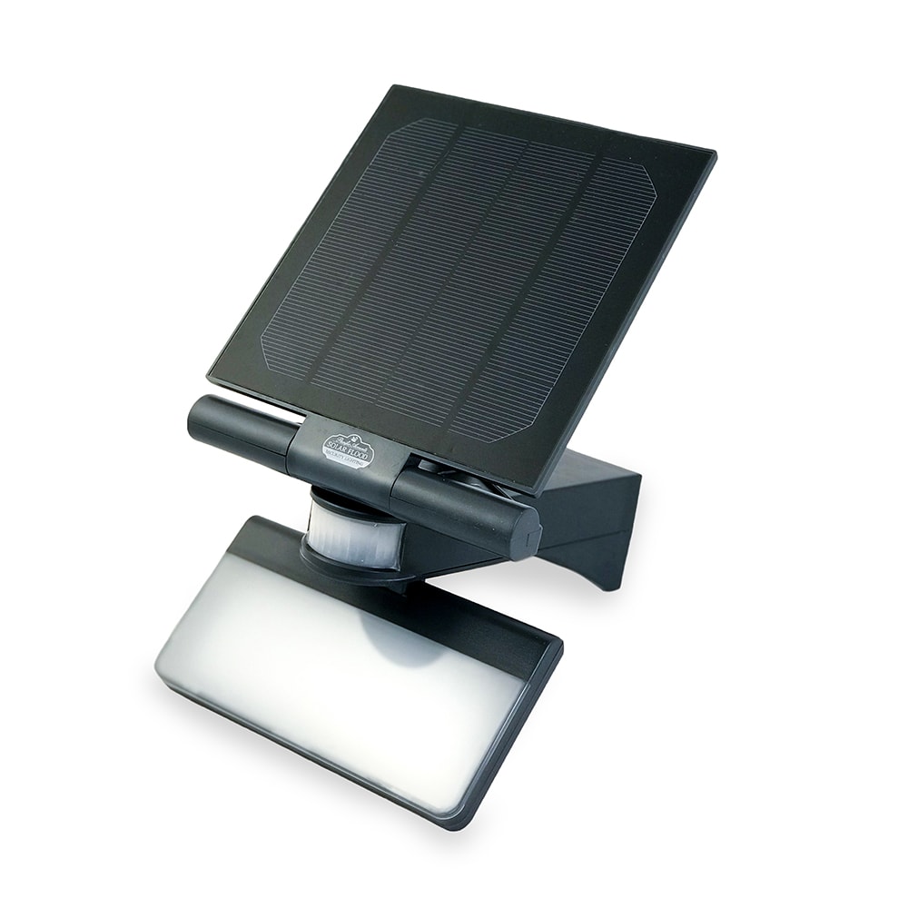 Flipo SOL-WTT-1009 120 -Degree 8 -Wattage Equivalent Solar LED Gray 1 -Head Motion-Activated Flood Light with Timer 600 -Lumen