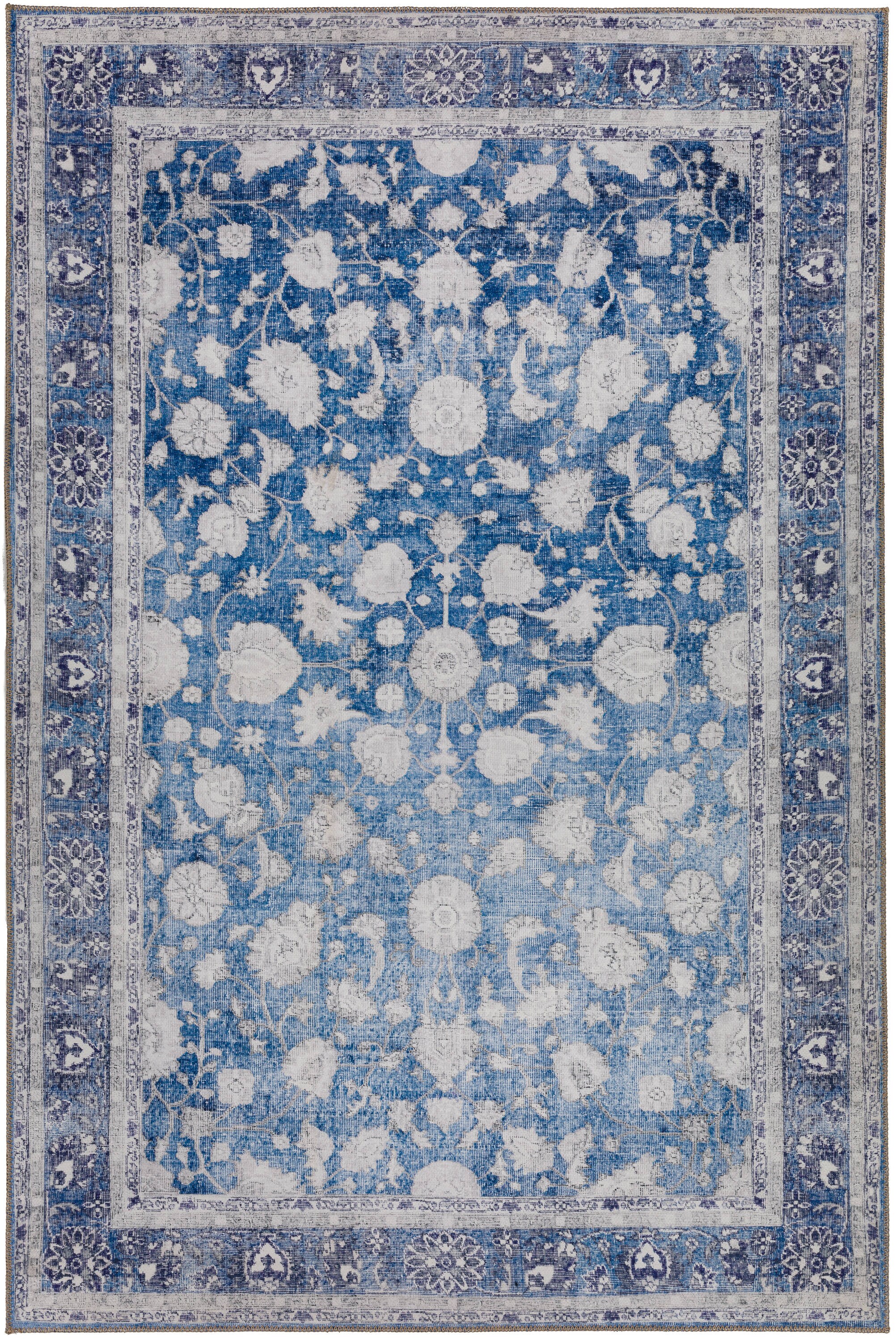 Addison Rugs AKE37BL5X8 Kensington 5 X 8 (ft) Blue Indoor Distressed/Overdyed Bohemian/Eclectic Area Rug