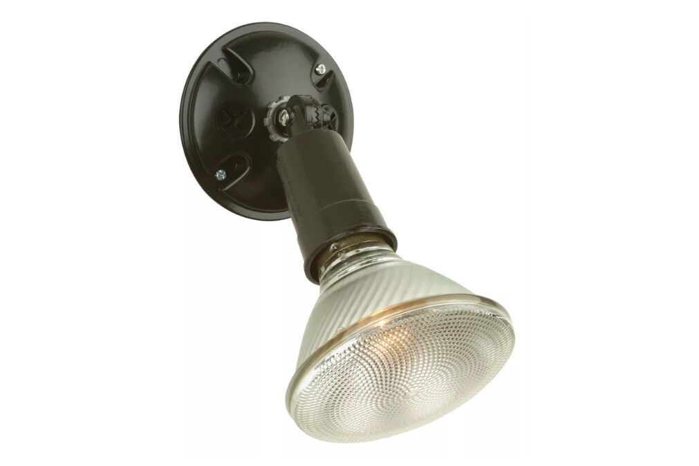 Craftmade PH-1BLK 150-Watt EQ Halogen Black 1-Head Switch-Controlled Flood Light with Adjustable