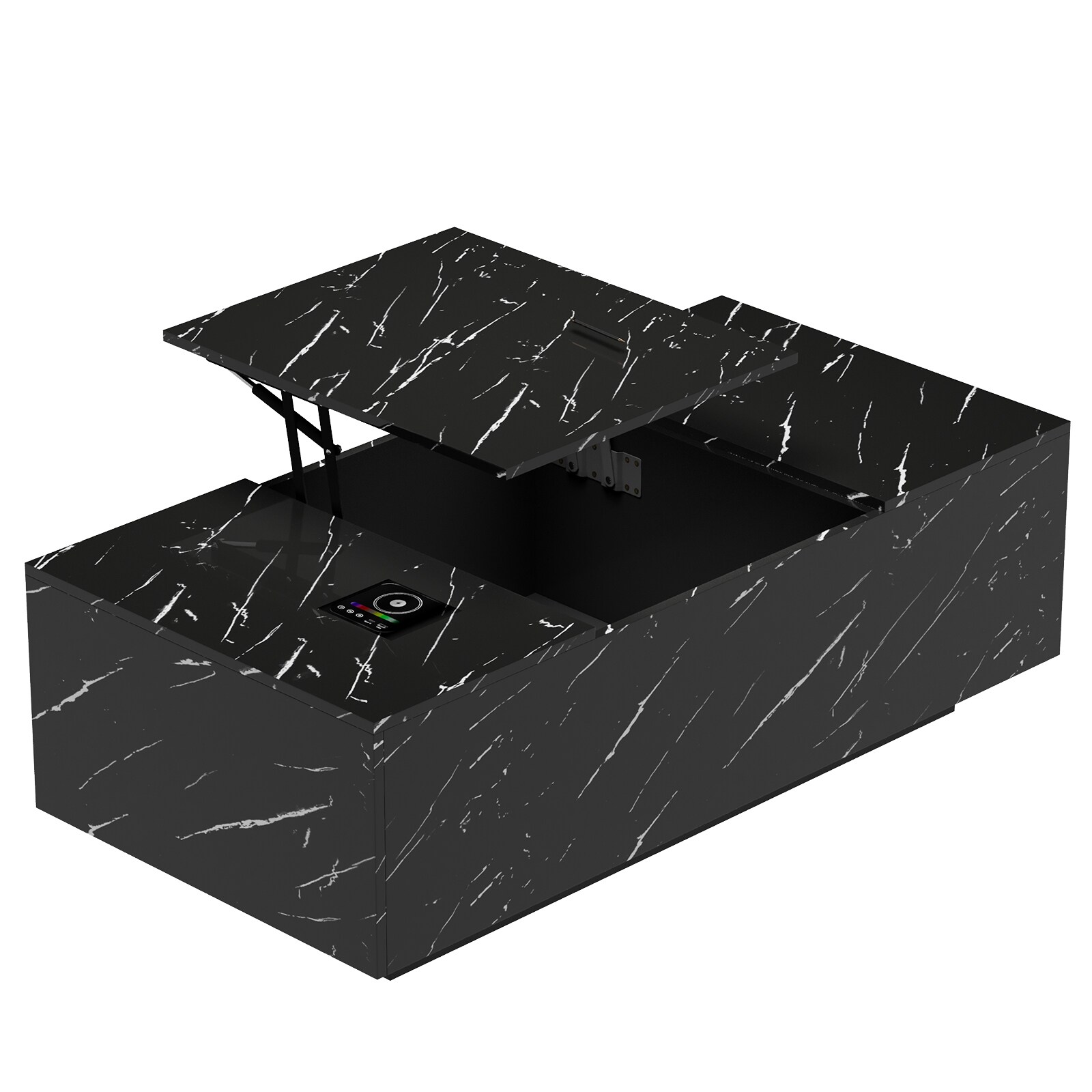 Pocassy GREATANTS-049BKMB Modern MDF MDF 27-in W x 53-in H Coffee Table