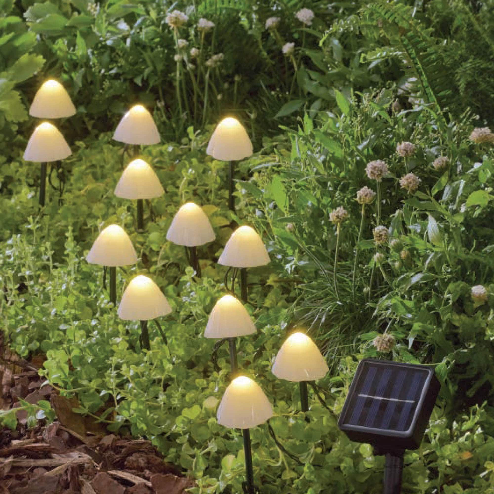 Harbor Breeze 43624 14.59-ft Solar Matte Black Outdoor String Light with White -Light LED Globe Bulbs