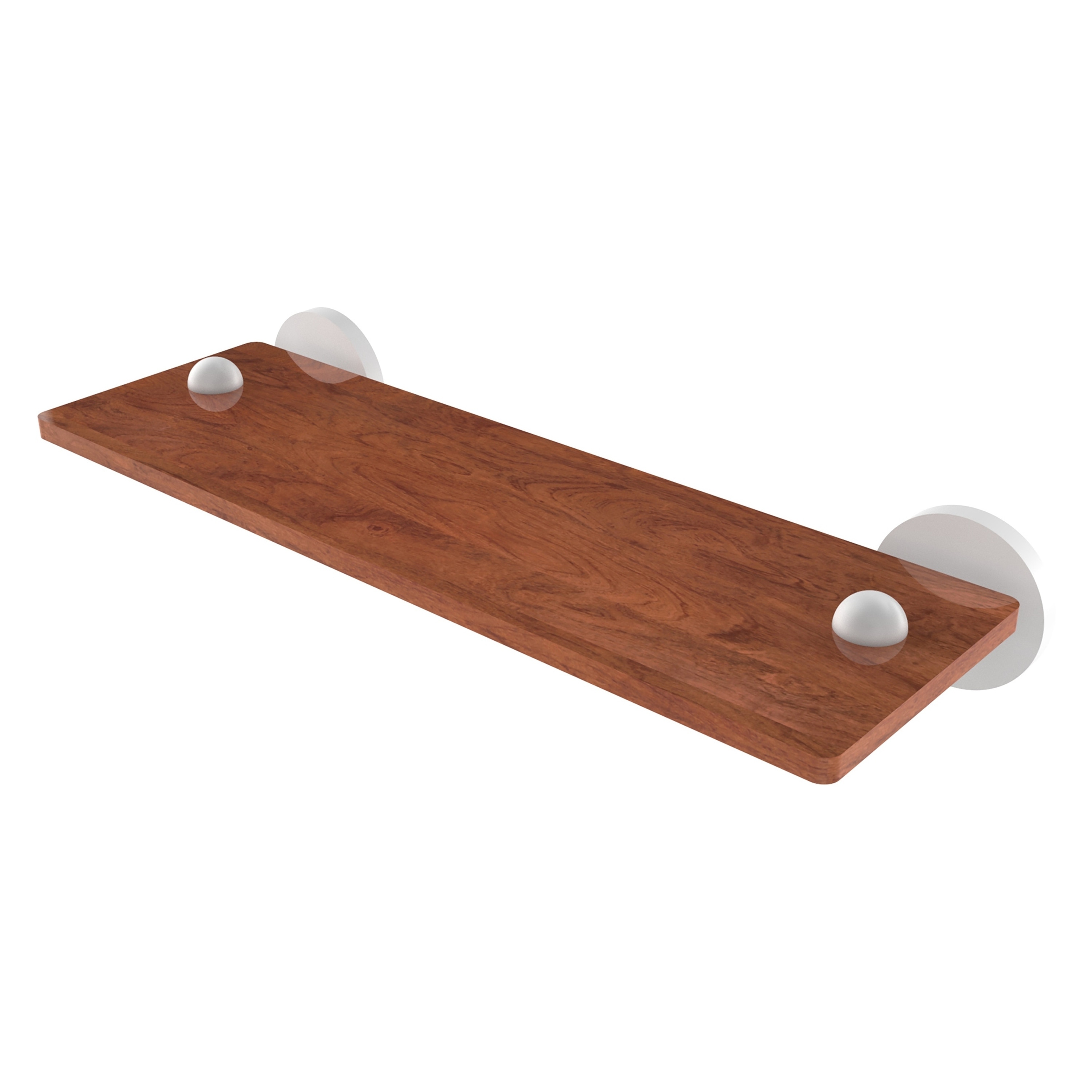 Allied Brass TA-1-16-IRW-WHM Tango Matte White Wall mount Bathroom Shelf ( 16-in x 2.5-in x 5-in )