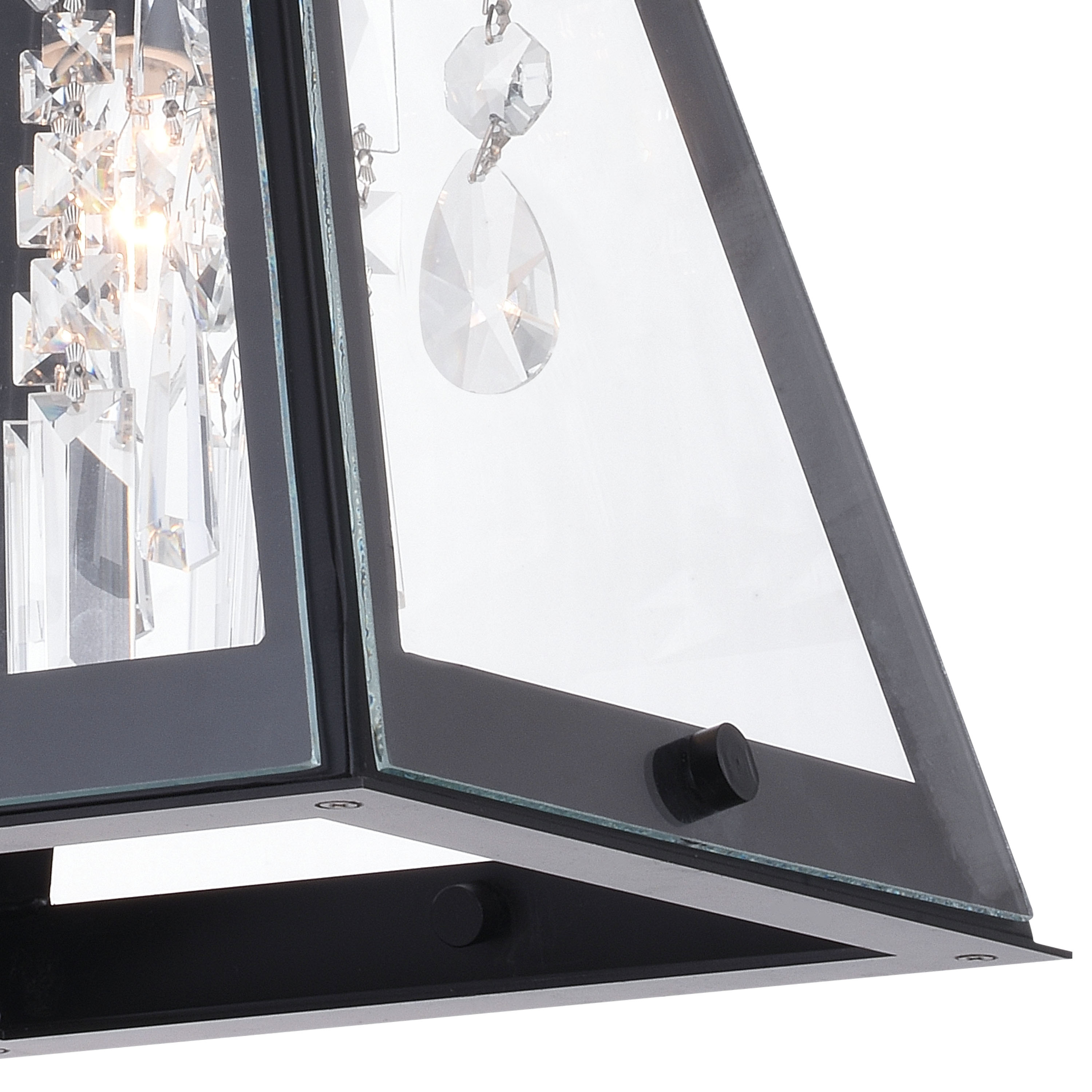 Tremont Matte Black and Bronze Glass Pendant Light