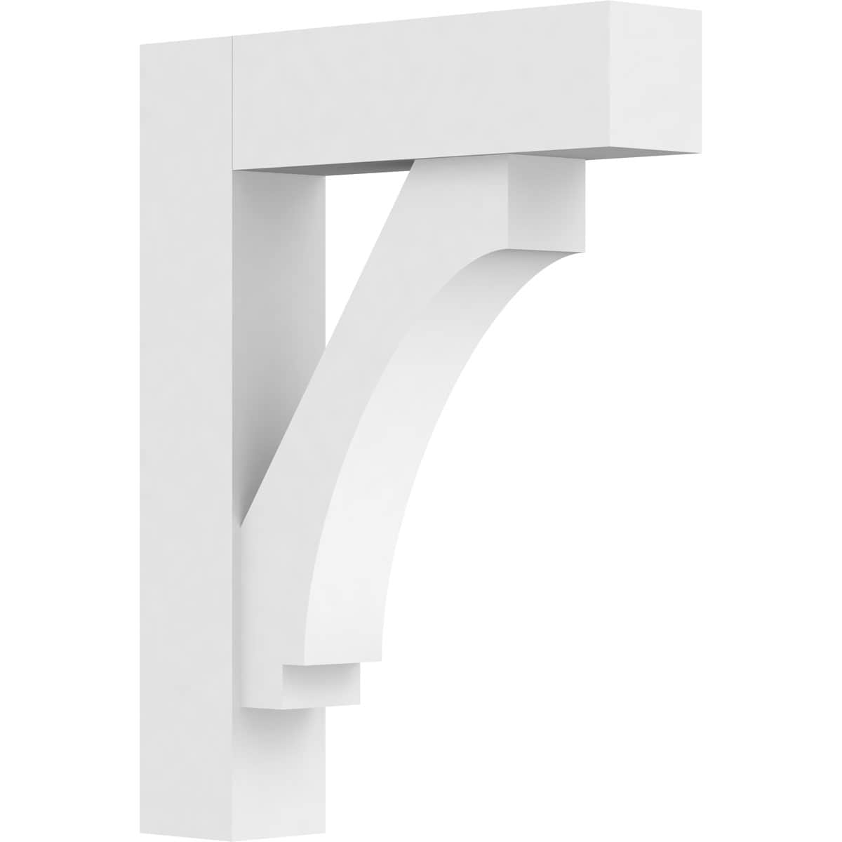 Ekena Millwork BKTP03X14X18IMP05 Standard Imperial 3-in x 14-in x 18-in White PVC Standard bracket