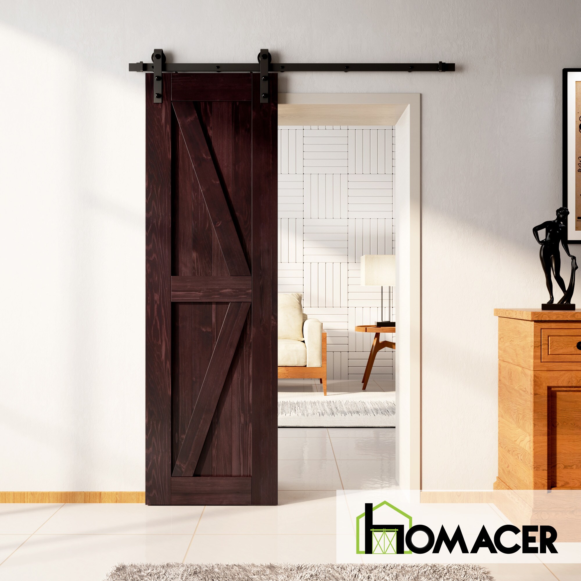 HOMACER 2280F-RED Barn-Doors - View #2