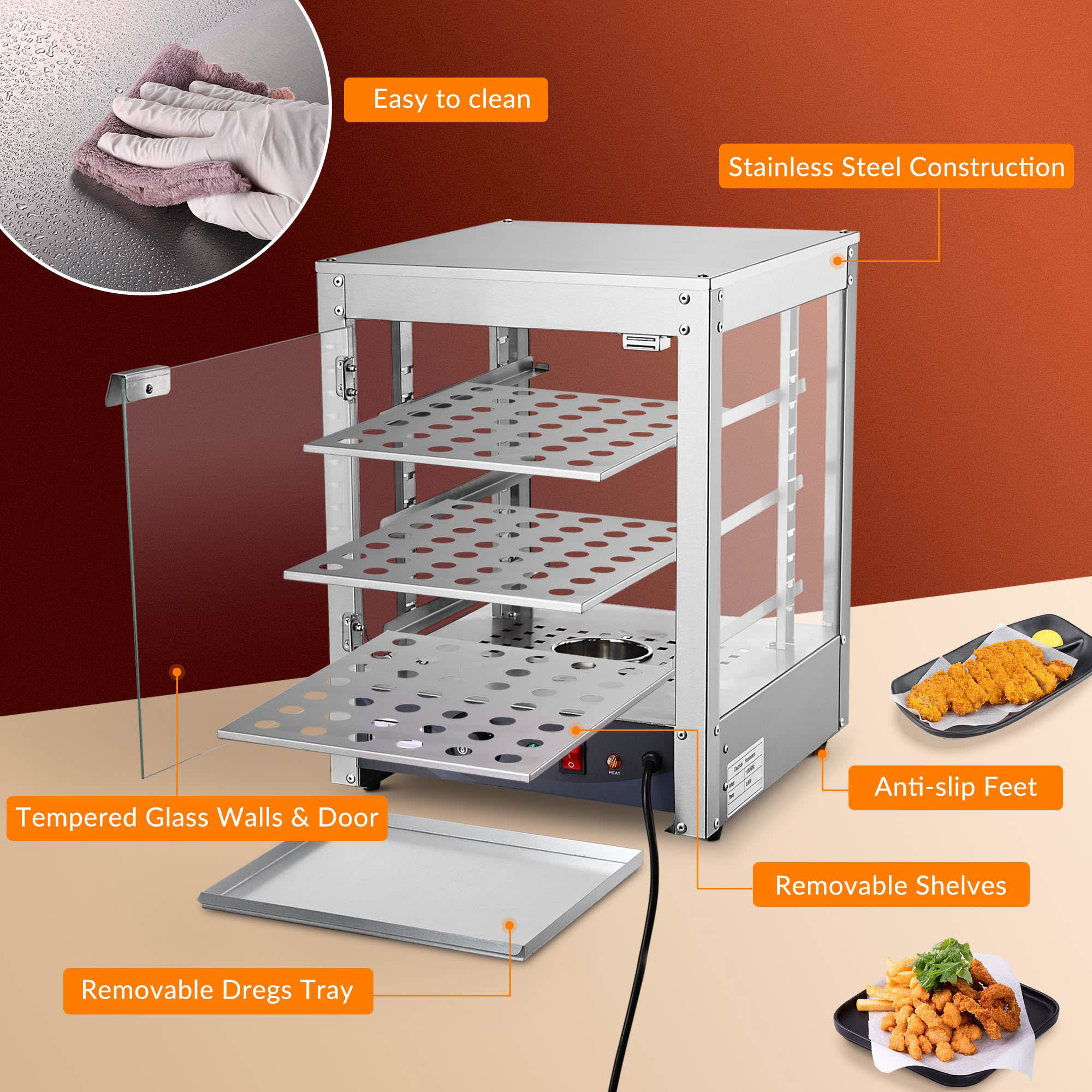 Yescom 26FWM009-151520-1-LO Buffet-Servers - View #5