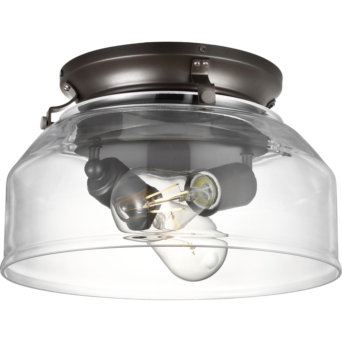 Progress Lighting Springer 2-Light Architectural Bronze LED Ceiling Fan Light Kit