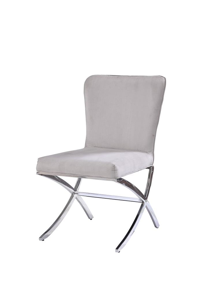 ACME FURNITURE 71182 2 Daire Modern Velvet and Chrome Accent Chair