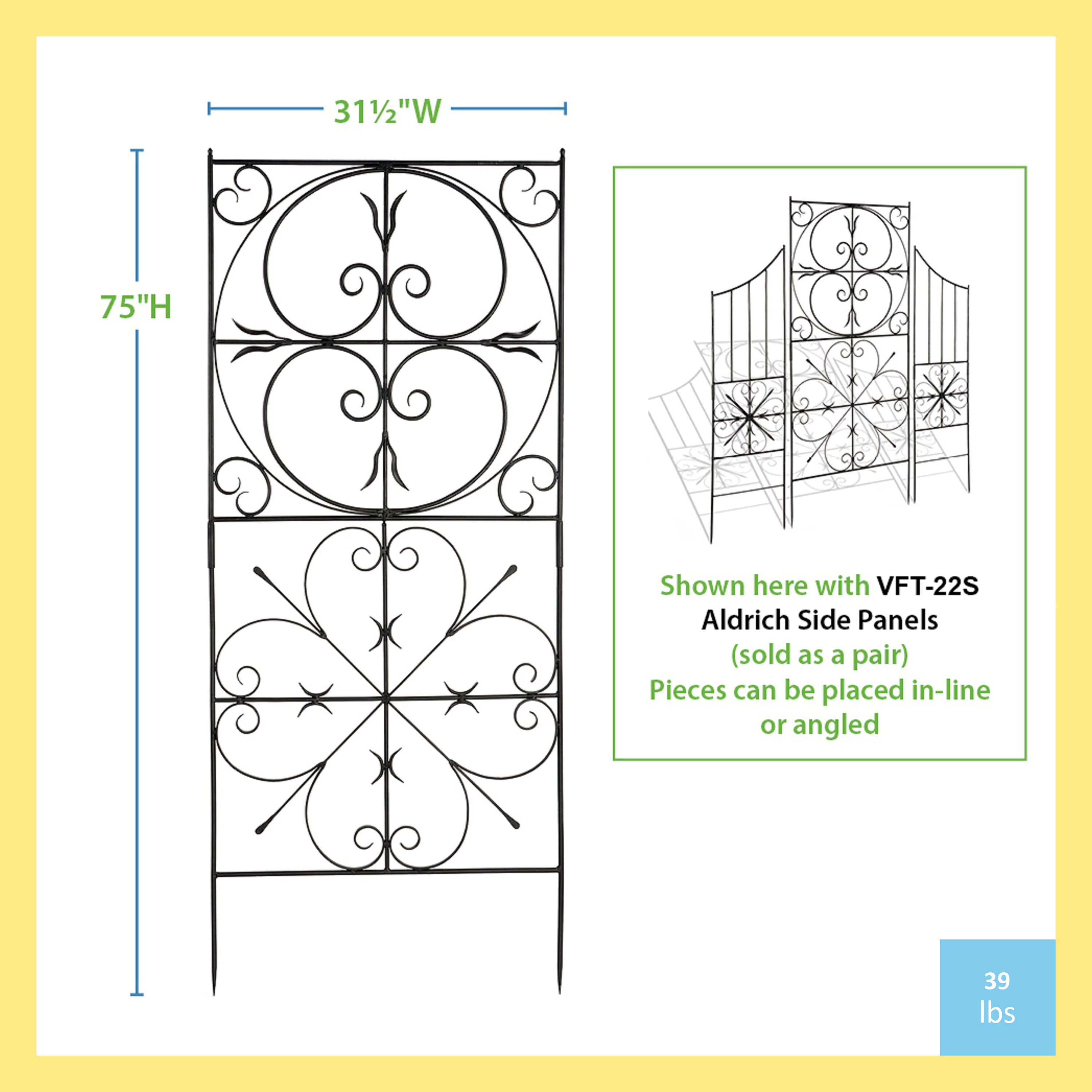 ACHLA Designs VFT-22 Garden-Trellis - View #3