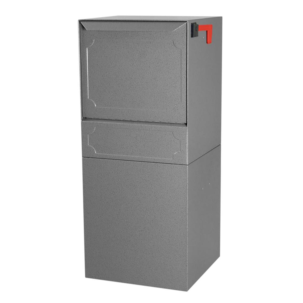 dVault DVU0050-2 Locking Metal Large Mailbox Gray