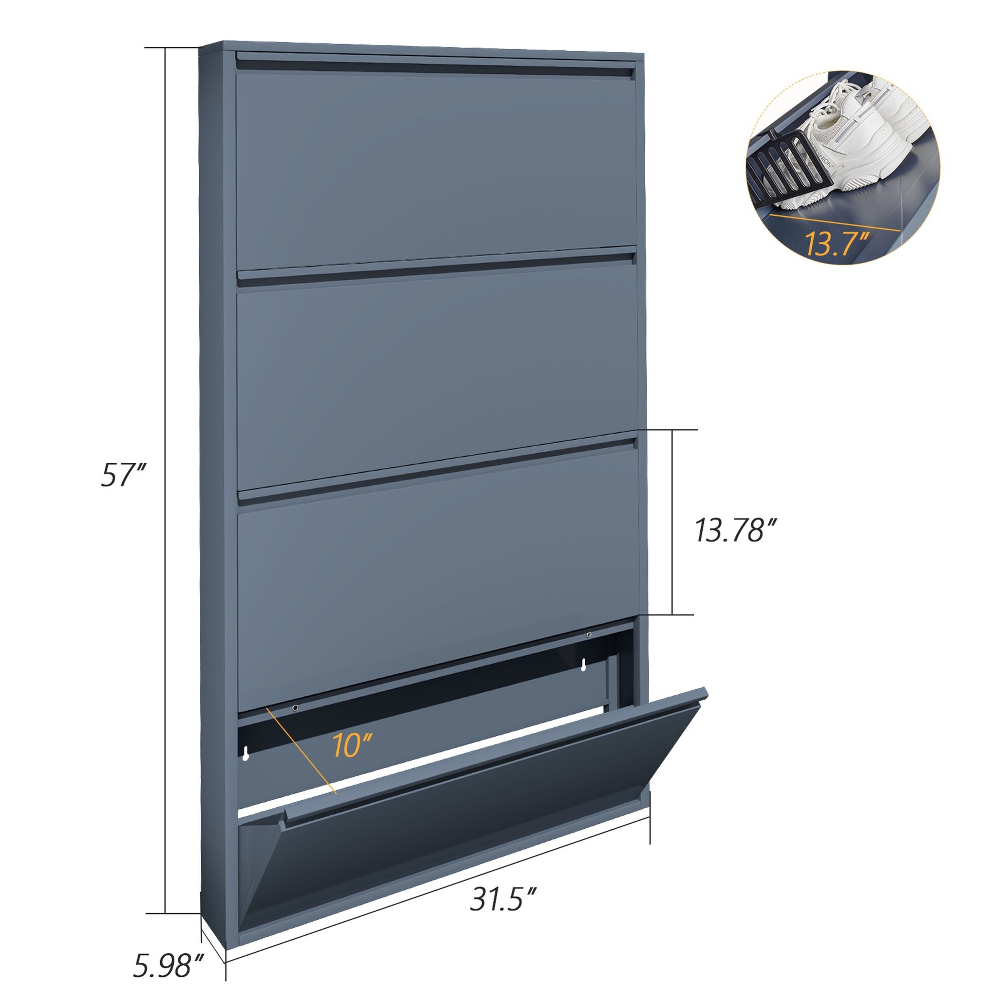 HyperDrop Cart ZW-T3625P543815 Shoe-Racks - View #4