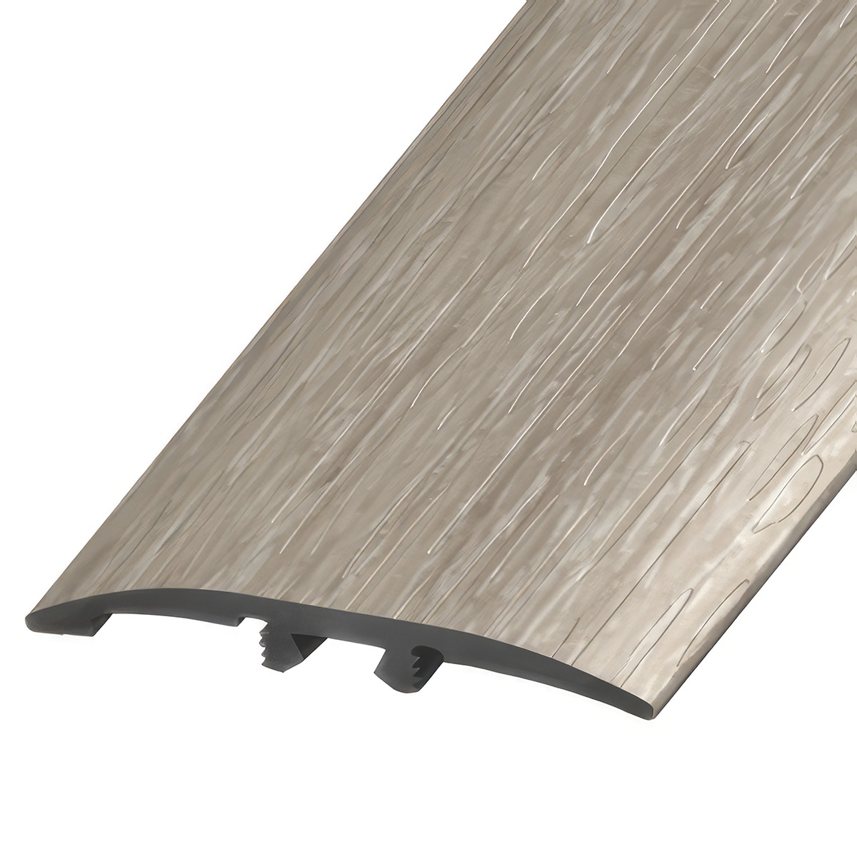 Versatrim SLT-113096 SoundTrack GlueCore Lucida-SoundTrack GlueCore-Silver Grey Prefinished 0.25-in T x 2-in W x 94-in L PVC 3-in-1 T-moulding/Reducer/Endcap