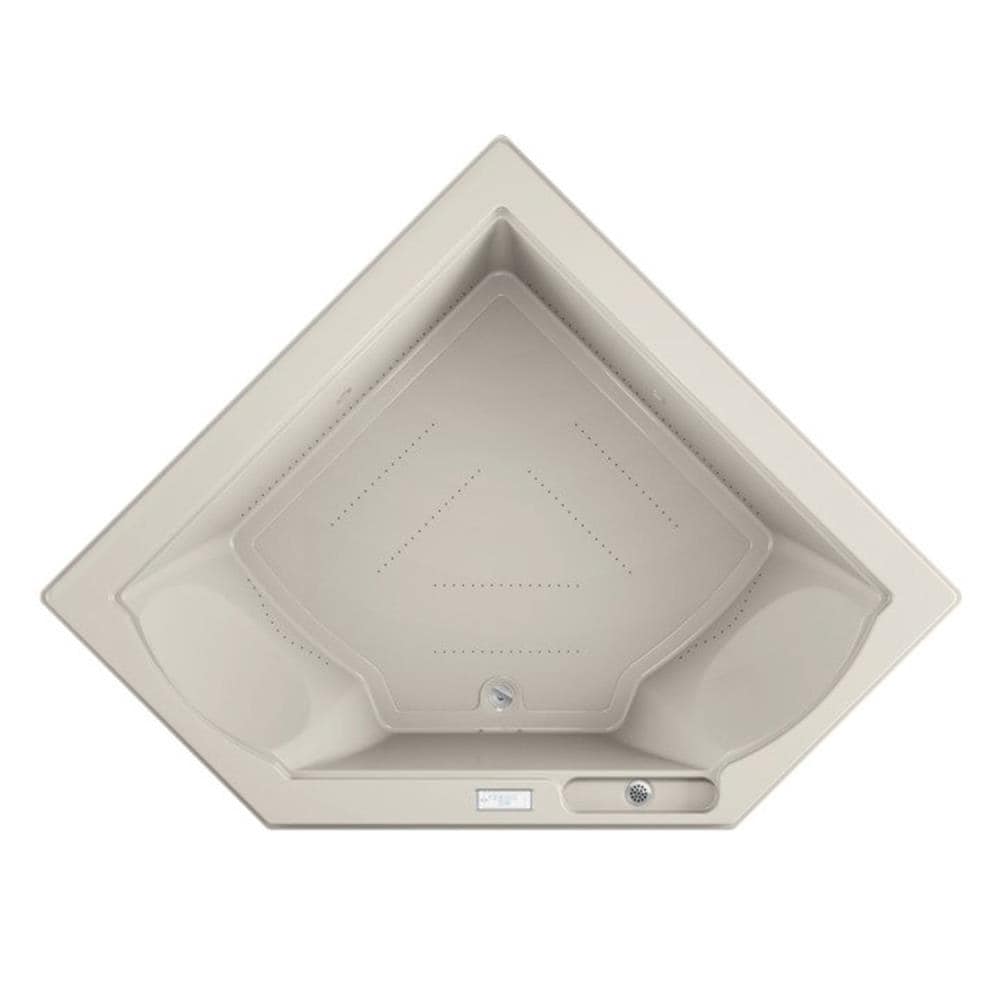 Jacuzzi MG10969 FUZION 65.75-in x 65.75-in Oyster Acrylic Rectangular Drop-in Whirlpool and air bath combination tub with Drain ( Center Drain )