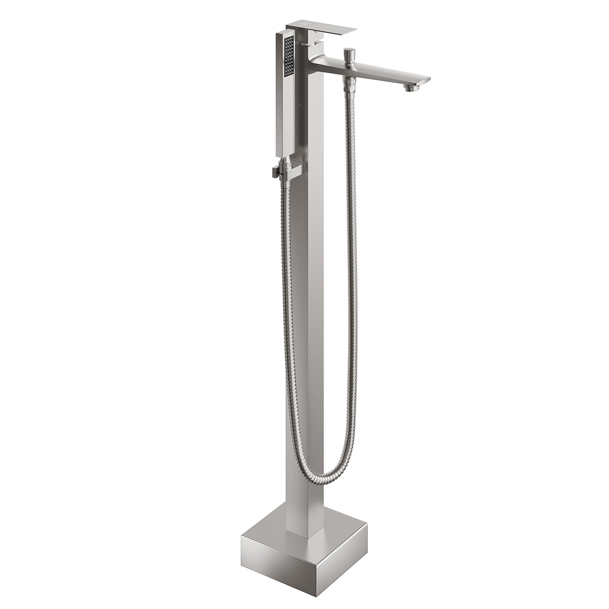 Mondawe AM-S123C-BN Brushed Nickel 1-handle Freestanding Low-arc Bathtub Faucet with Hand Shower ( Valve Included )