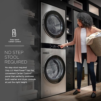 LG STUDIO WashTower Electric Stacked Laundry Center with 5-cu ft Washer and  7.4-cu ft Dryer (ENERGY STAR) in the Stacked Laundry Centers department at