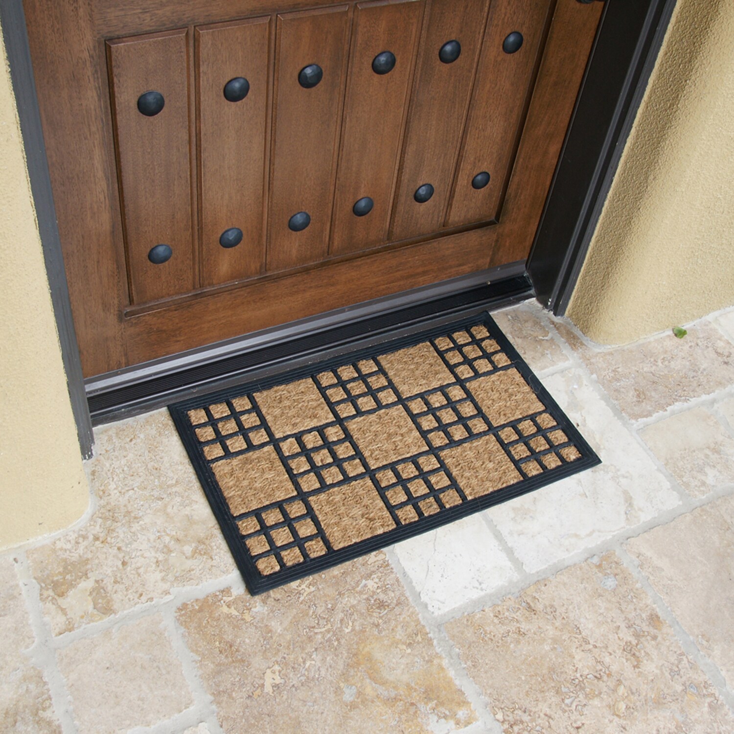 Rubber-Cal 2-ft x 3-ft Brown Rectangular Indoor or Outdoor Door