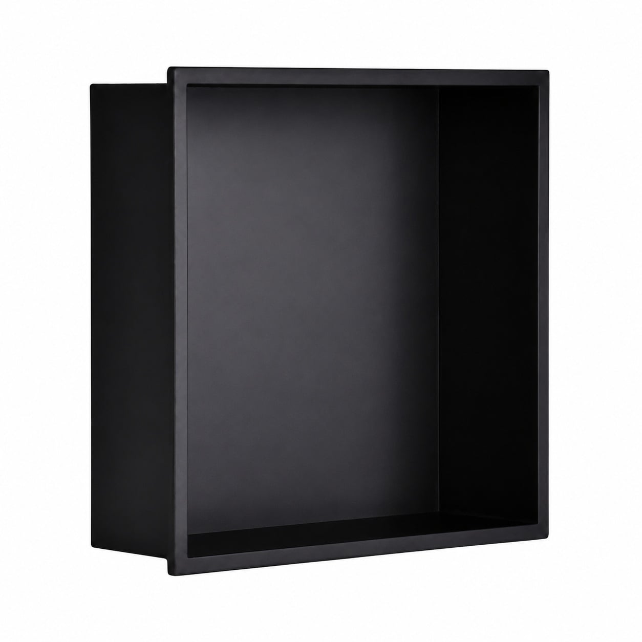 Aoibox  12 in x 12 in x 4 in Stainless Steel Recessed Shower Niche Matte Black Wall Shelf No Tile Needed Build