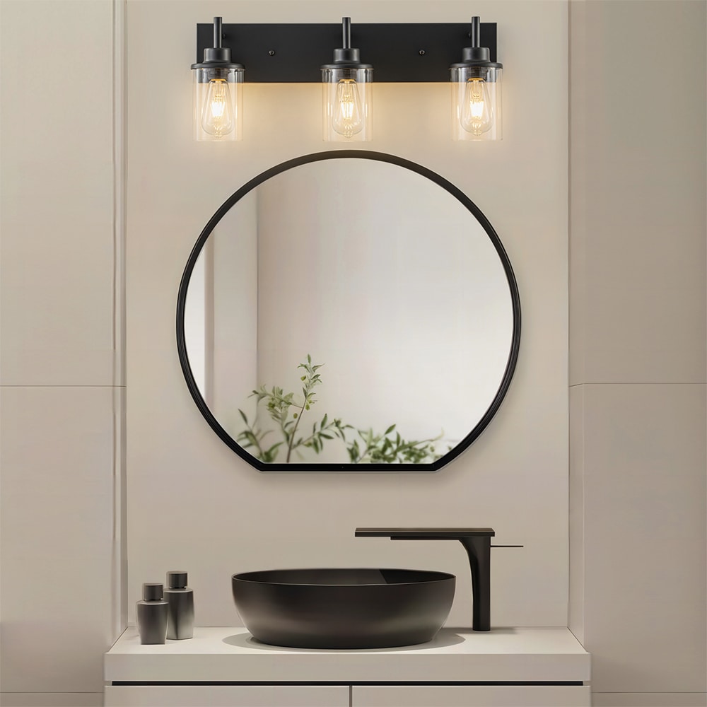 GoYeel 23.62-in 3-Light Black Industrial Vanity Light ZW009 at Lowes.com