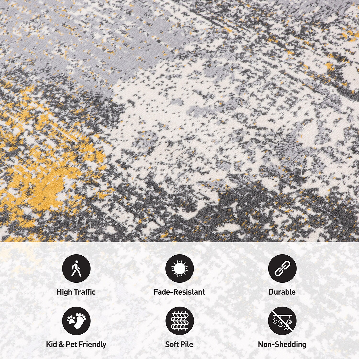 World Rug Gallery 4050YELLOW5X7 rugs - View #4