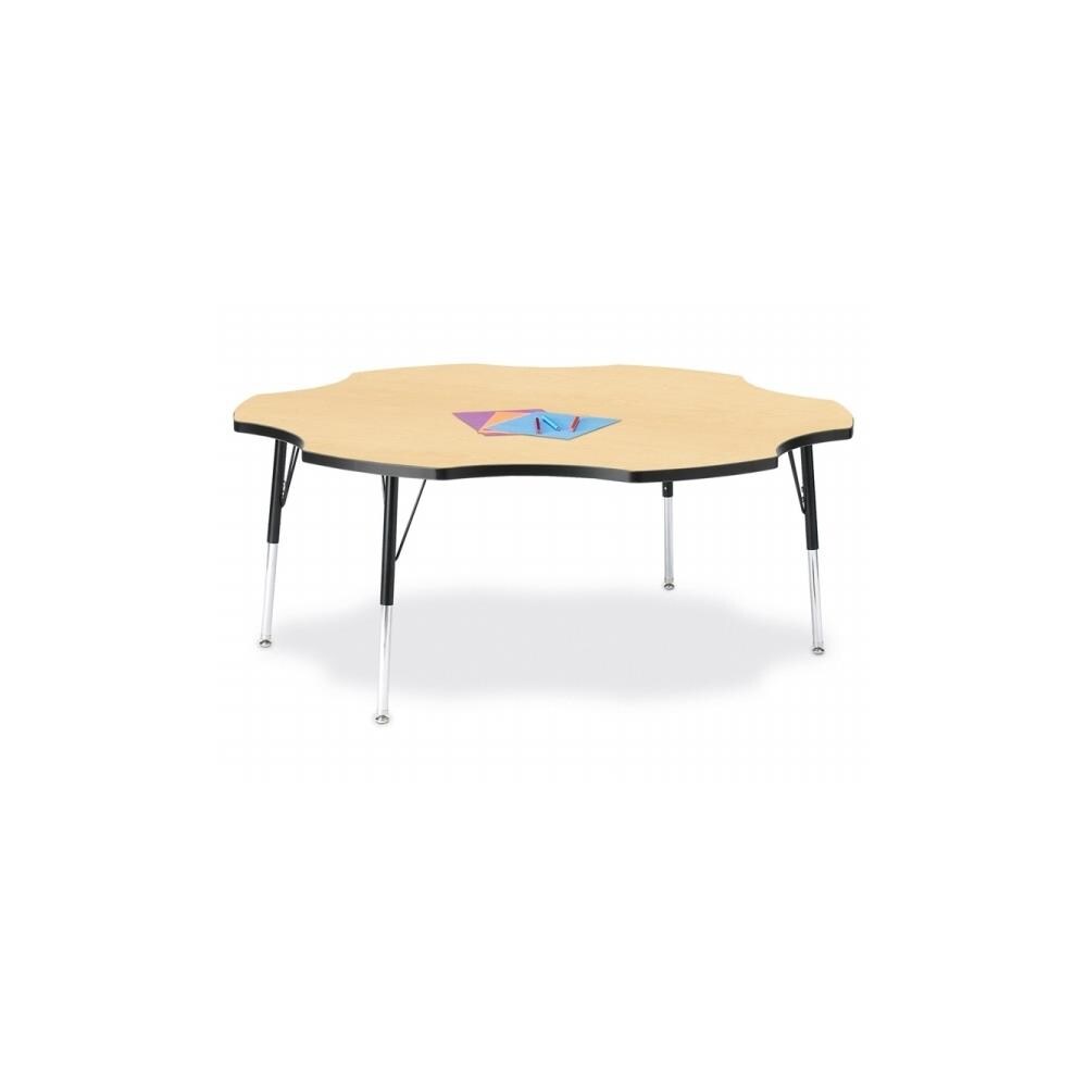 Jonti-Craft JNTC3630 Ridgeline Kydz Activity Table- Six Leaf- 60 -in- 15 -in- 24 -in Ht- Maple