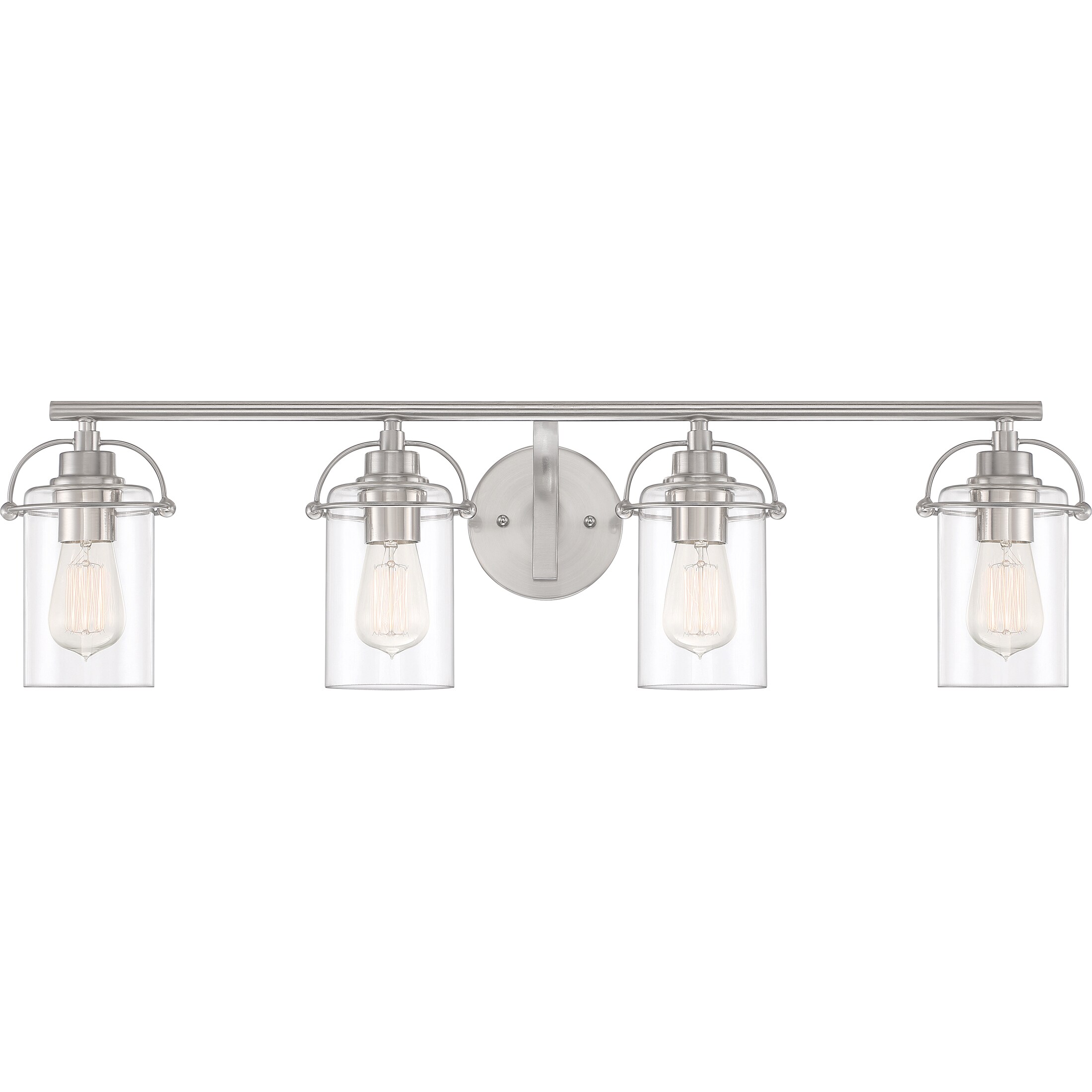 Quoizel EMR8604BN Emerson 33.5-in 4 -Light Brushed Nickel Transitional Vanity light