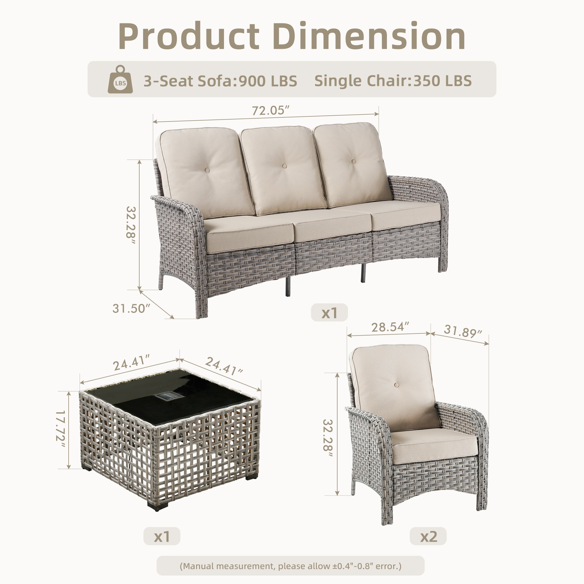 Ovios VNC604 Patio-Conversation-Sets - View #7