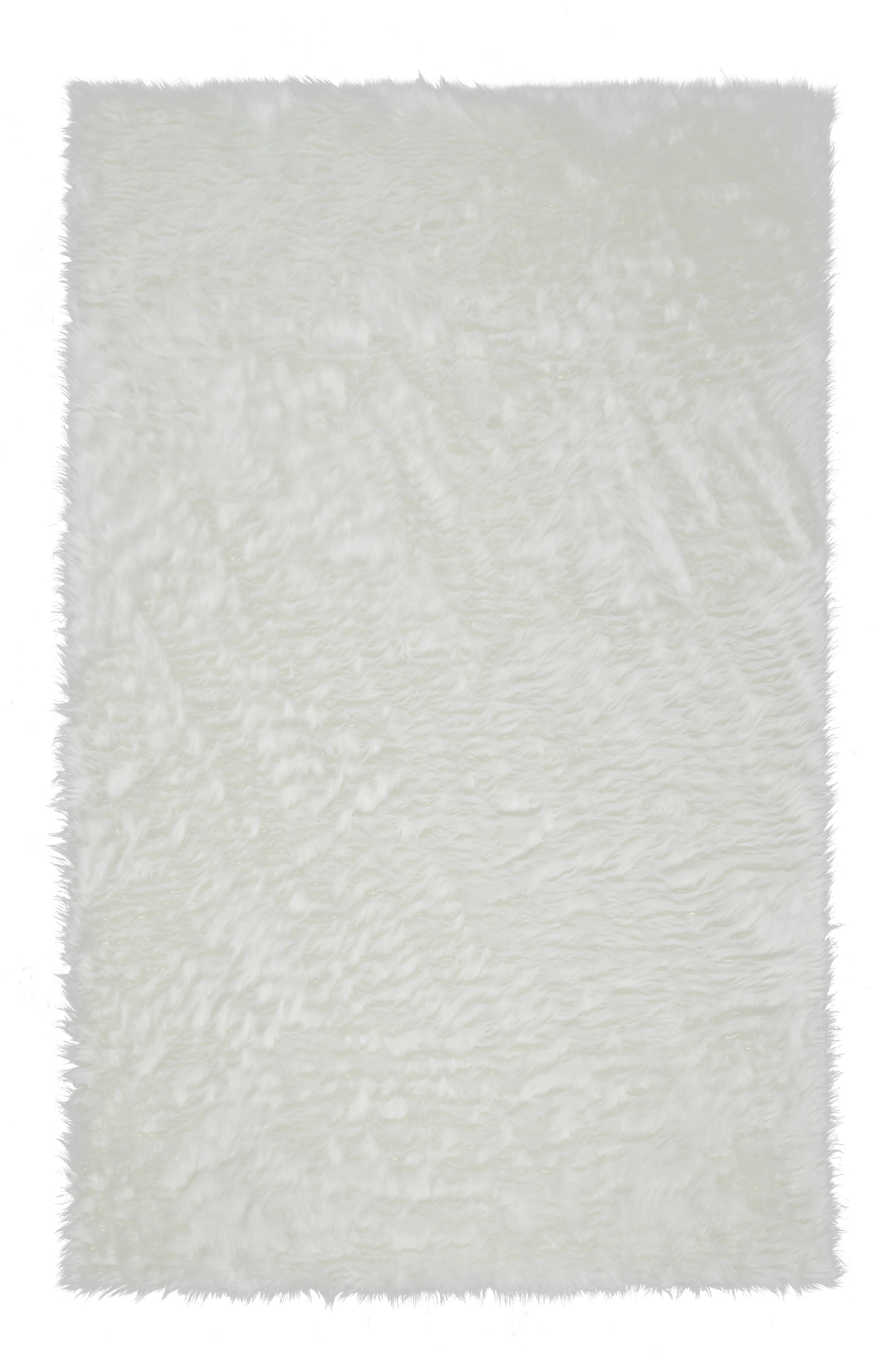 Mohawk Home RG056 104 060096 Faux Sheepskin 5 x 8 White Indoor Solid Farmhouse/Cottage Area Rug