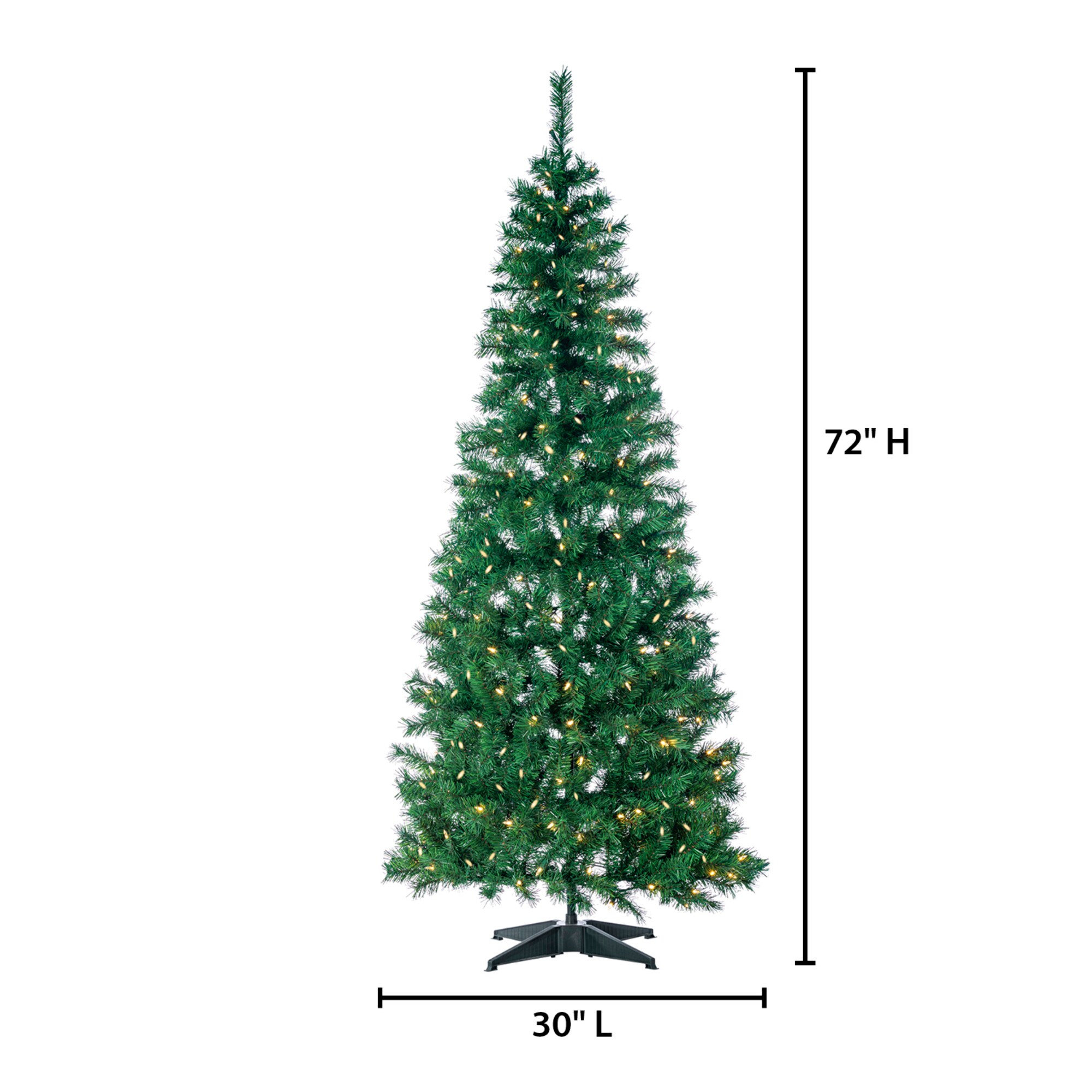 Sterling Tree Company 6-ft Balsam Fir Pre-lit Artificial Christmas Tree ...