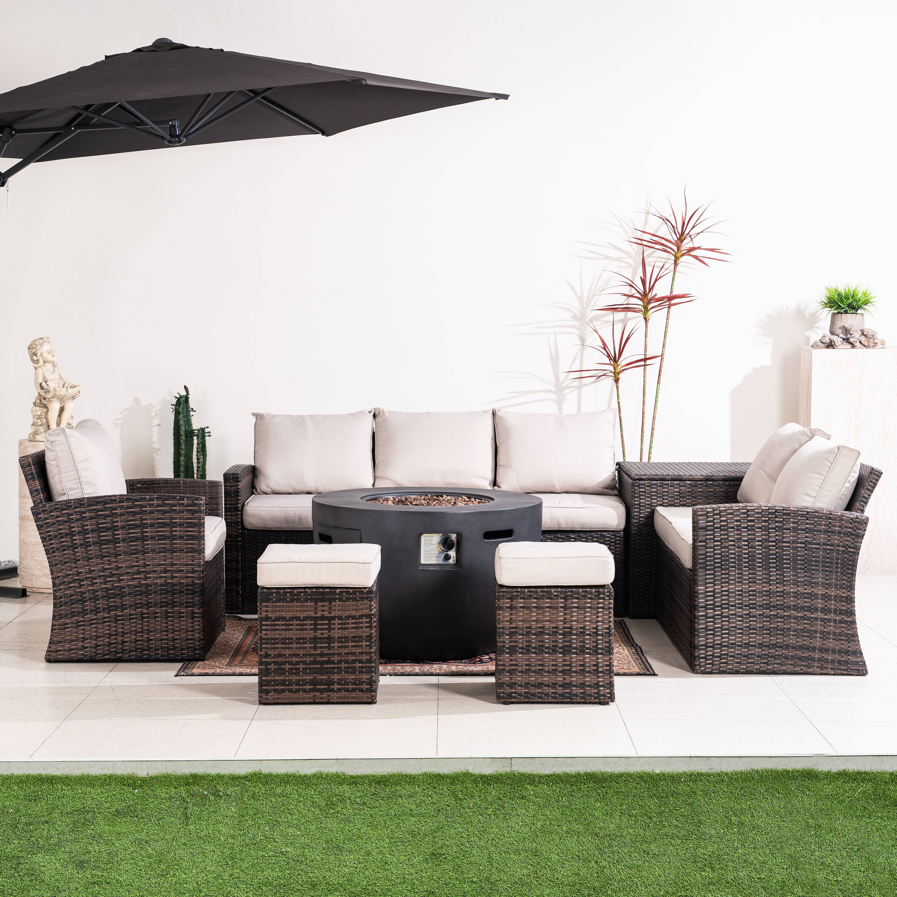 Direct Wicker DWG-2160DG1403BBR Patio-Conversation-Sets - View #3