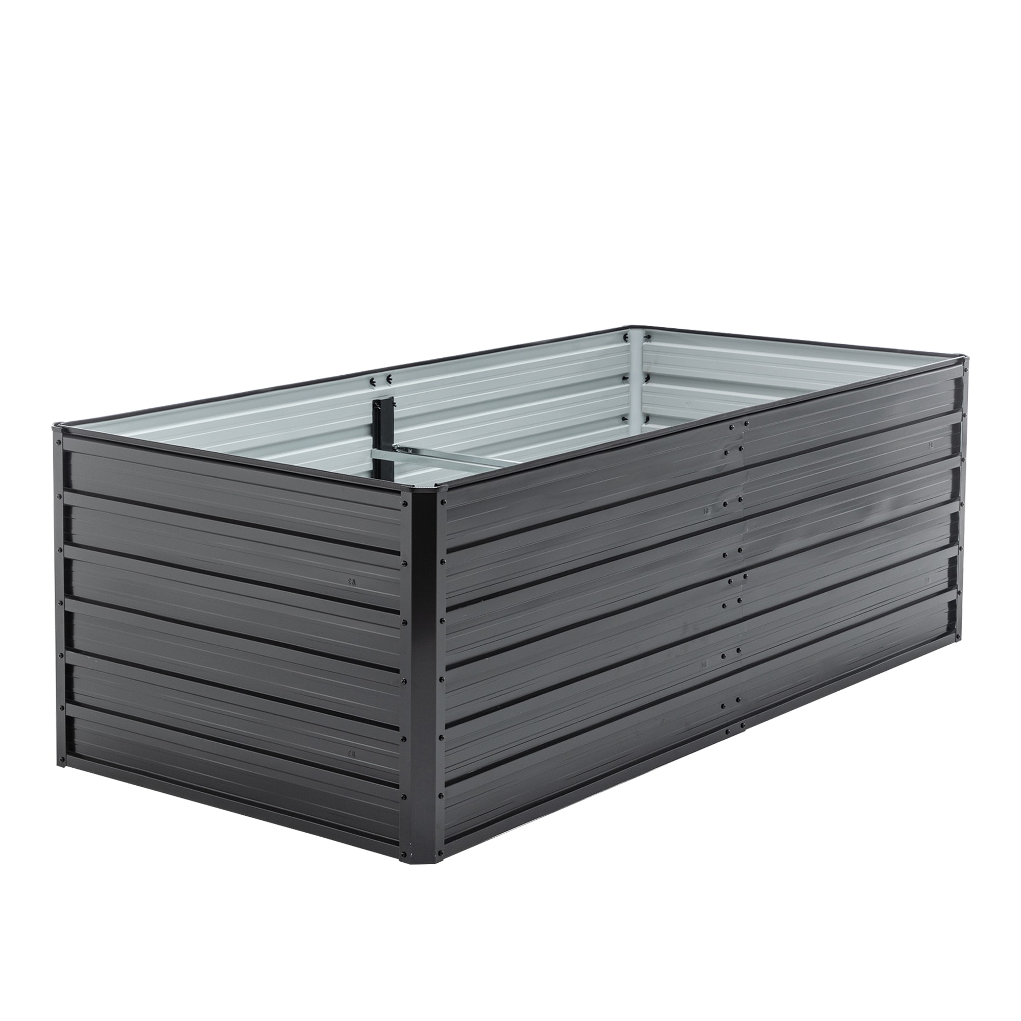 LETILY 38.49-cu ft 35.4-in W x 74.6-in L x 25.2-in H Black Metal Raised Garden Bed