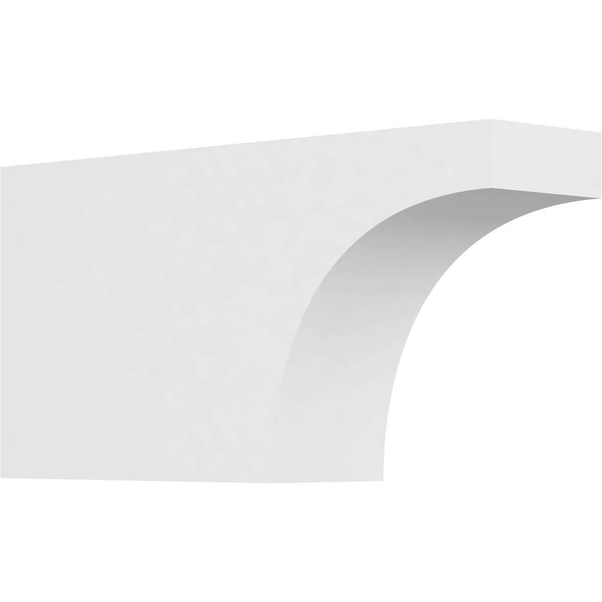 Ekena Millwork RFTP03X06X12HUN Standard Huntington 3-in X 6-in X 12-in White PVC Rafter tail