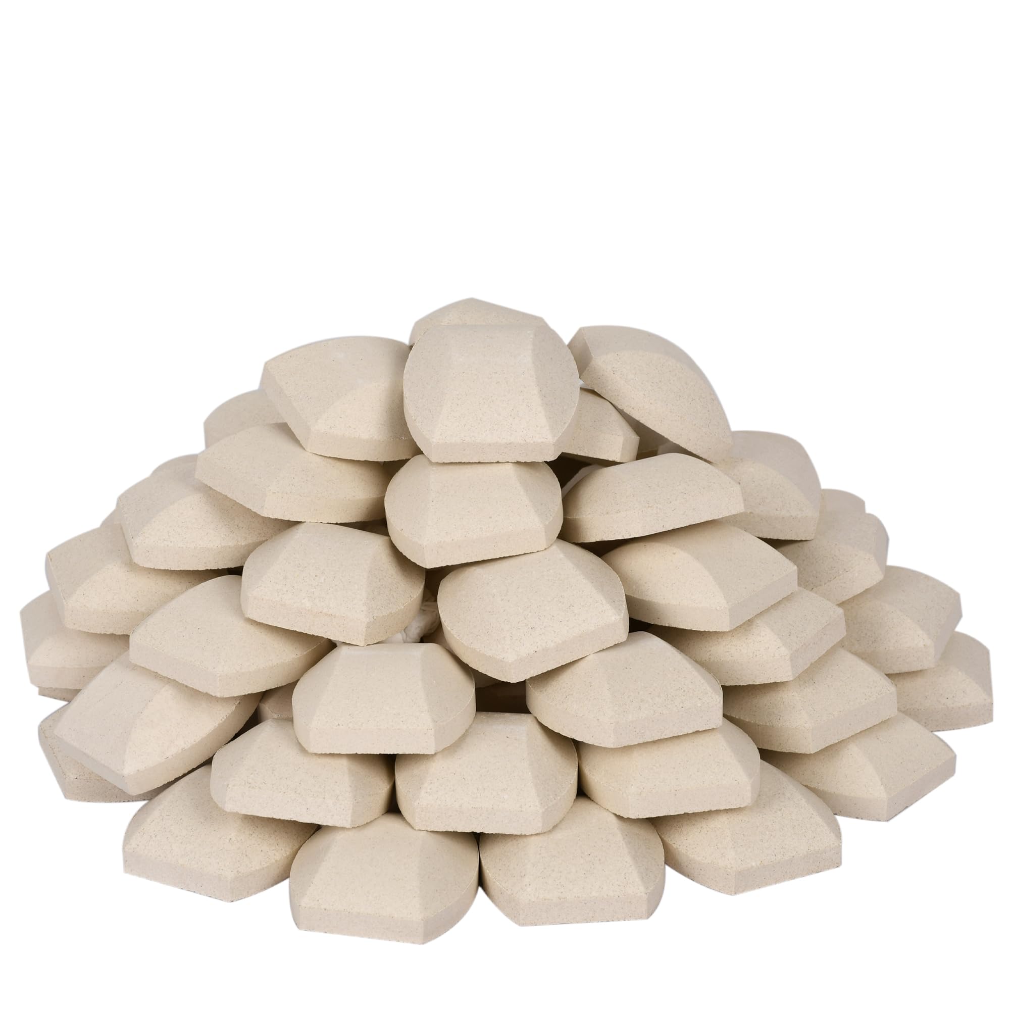 JVFCXXV  Ceramic Briquettes Replacement for Turbo Nexgrill Gas Grills Gas Grill Briquettes Replacement for Lava Rocks 50 Piece 2 x 2 inches