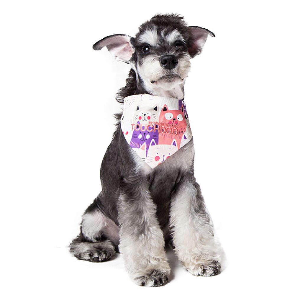 Touchdog Large Pink, Purple Dog/Cat Bandana in the Pet Accessories