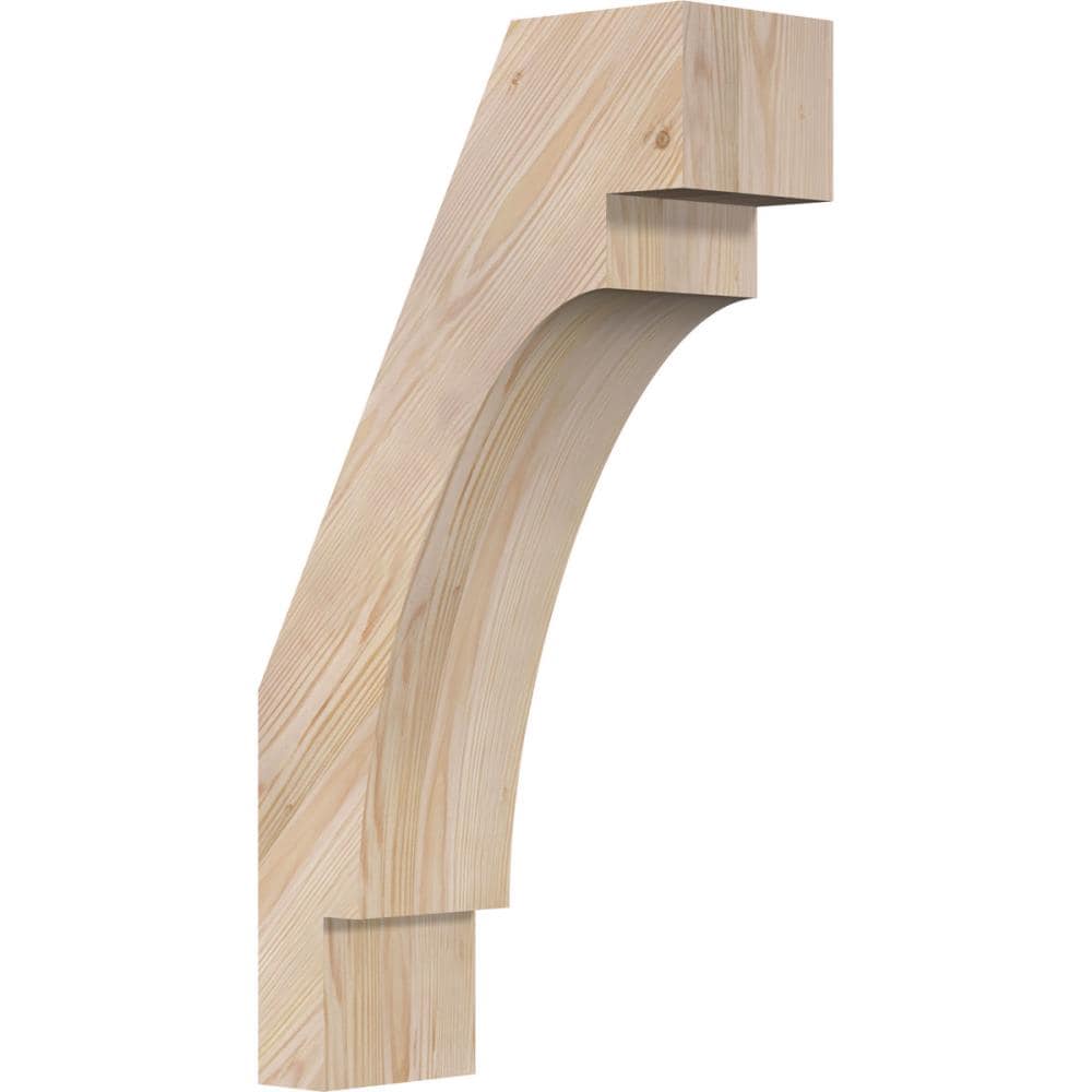 Ekena Millwork BRC06X14X26MRC00SDF 5-1/2-in x 14-in x 26-in Douglas Fir Unfinished Wood Merced Smooth Knee Brace