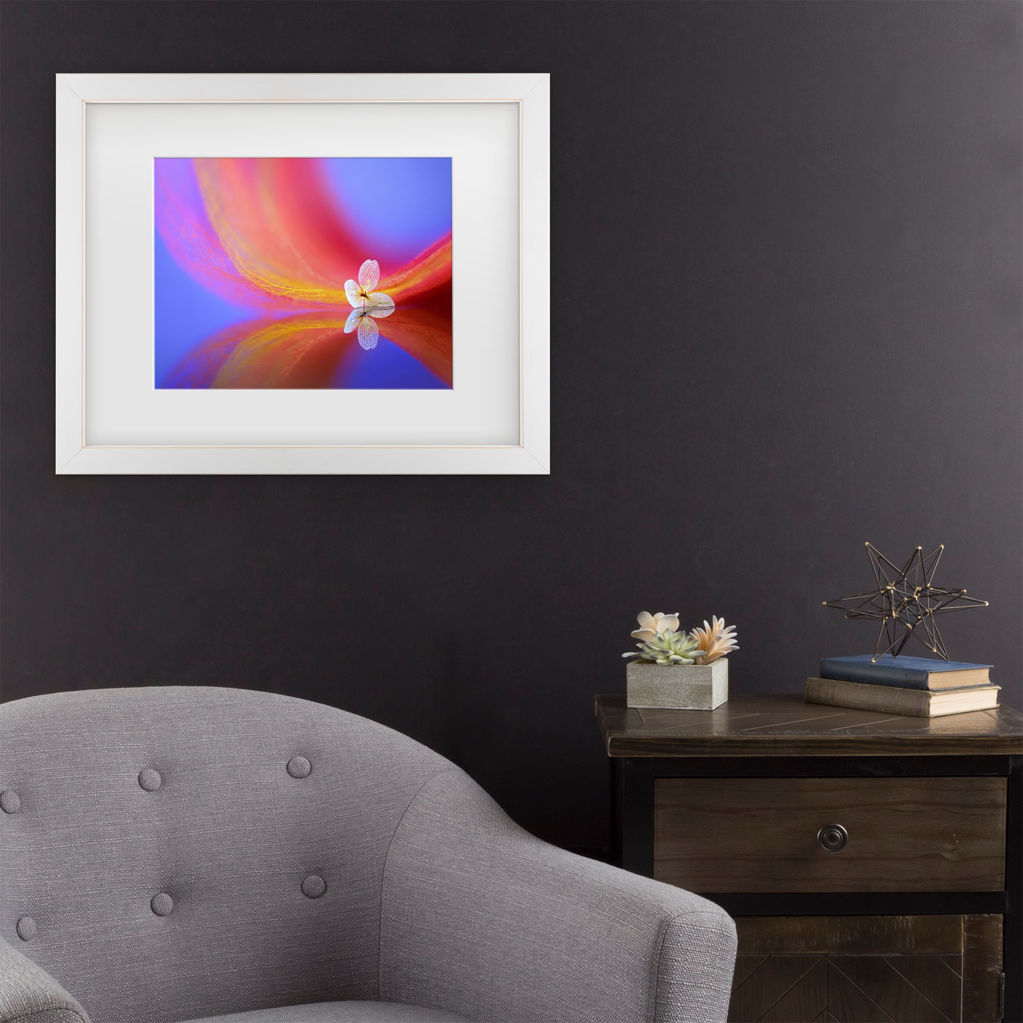 Trademark Fine Art 1X10188-E1620MF The Whisper Sophie Pan White Frame Wood Framed 16-in H x 20-in W Modern Canvas Print