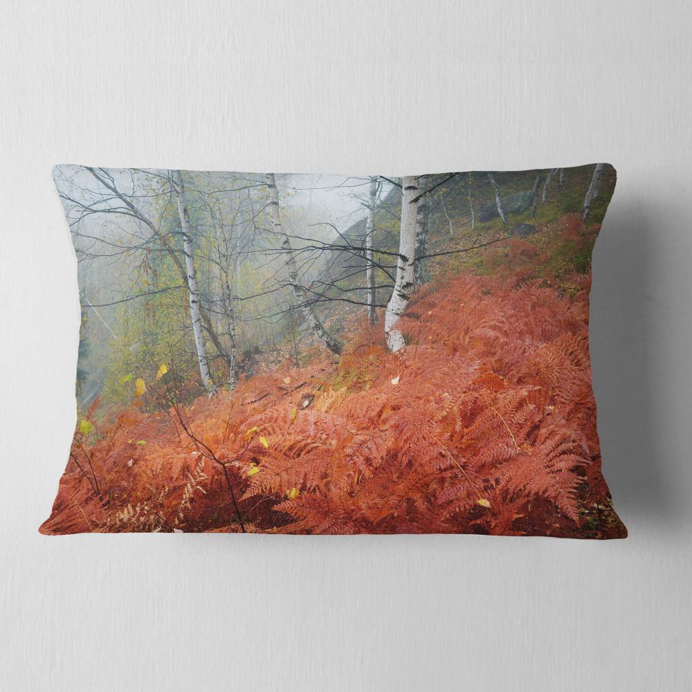 Designart CU9787-12-20 12-in x 20-in Red Indoor Decorative Pillow