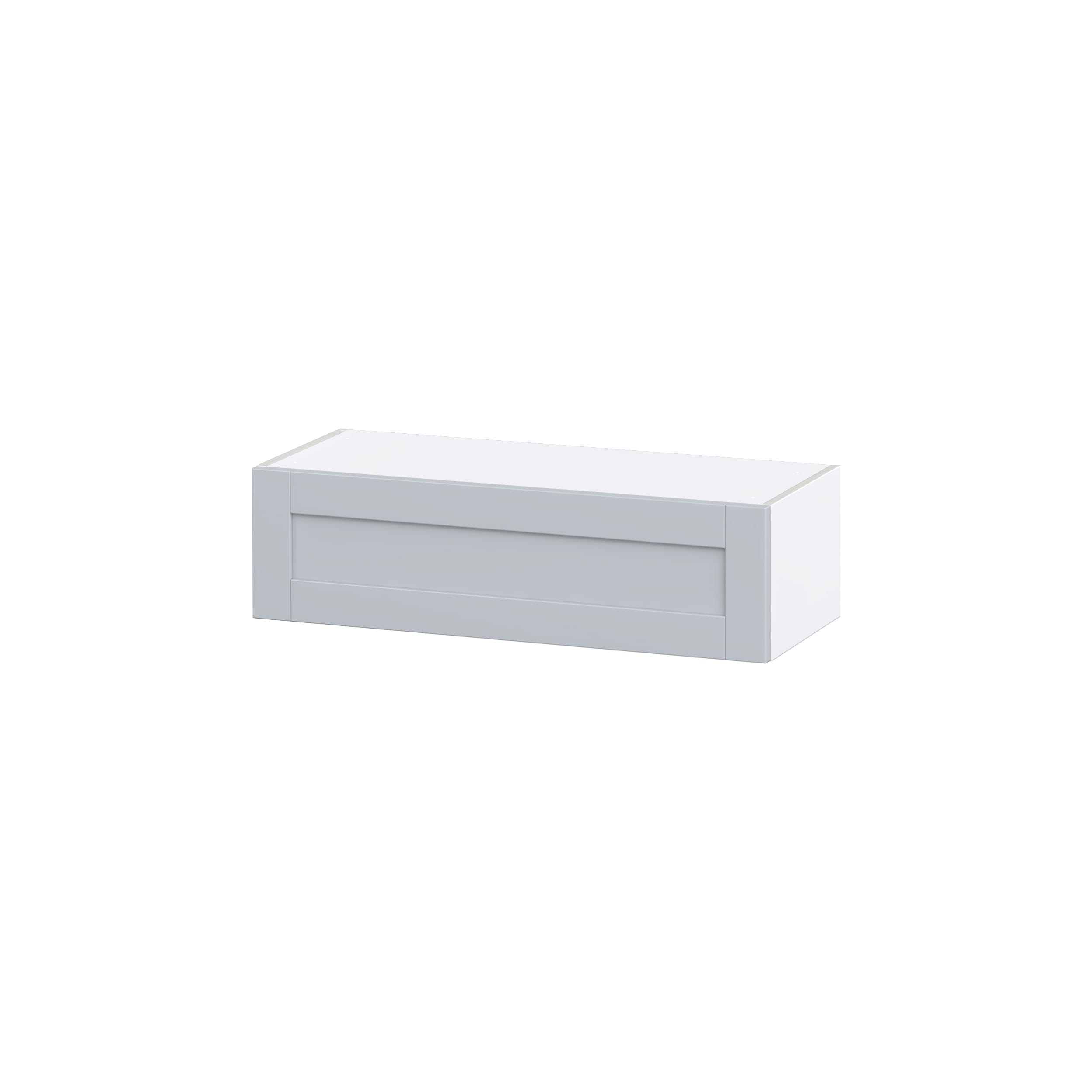 Hugo&Borg Riviera 36-in W x 10-in H x 14-in D Bright White Wall Fully Assembled Cabinet (Recessed Panel Shaker Door Style)