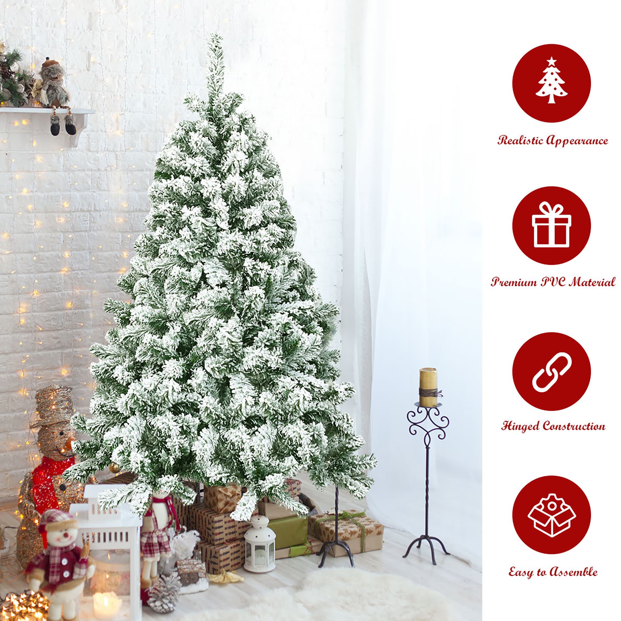 Costway CM22865 Artificial-Christmas-Trees - View #7
