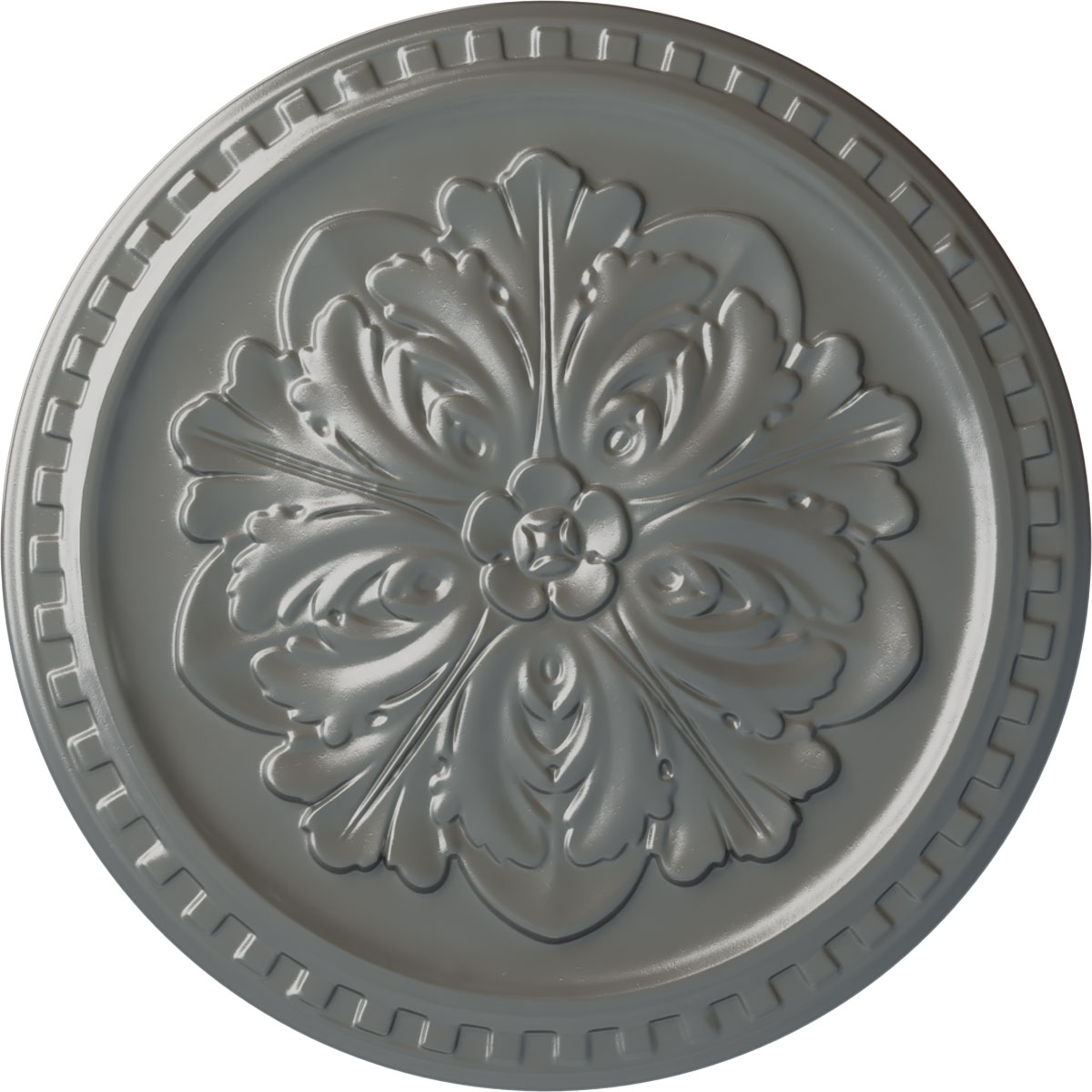 Ekena Millwork CM16ERSLS Emeryville 16.875-in W x 16.875-in L Painted Silver Polyurethane Whole Ceiling Medallion