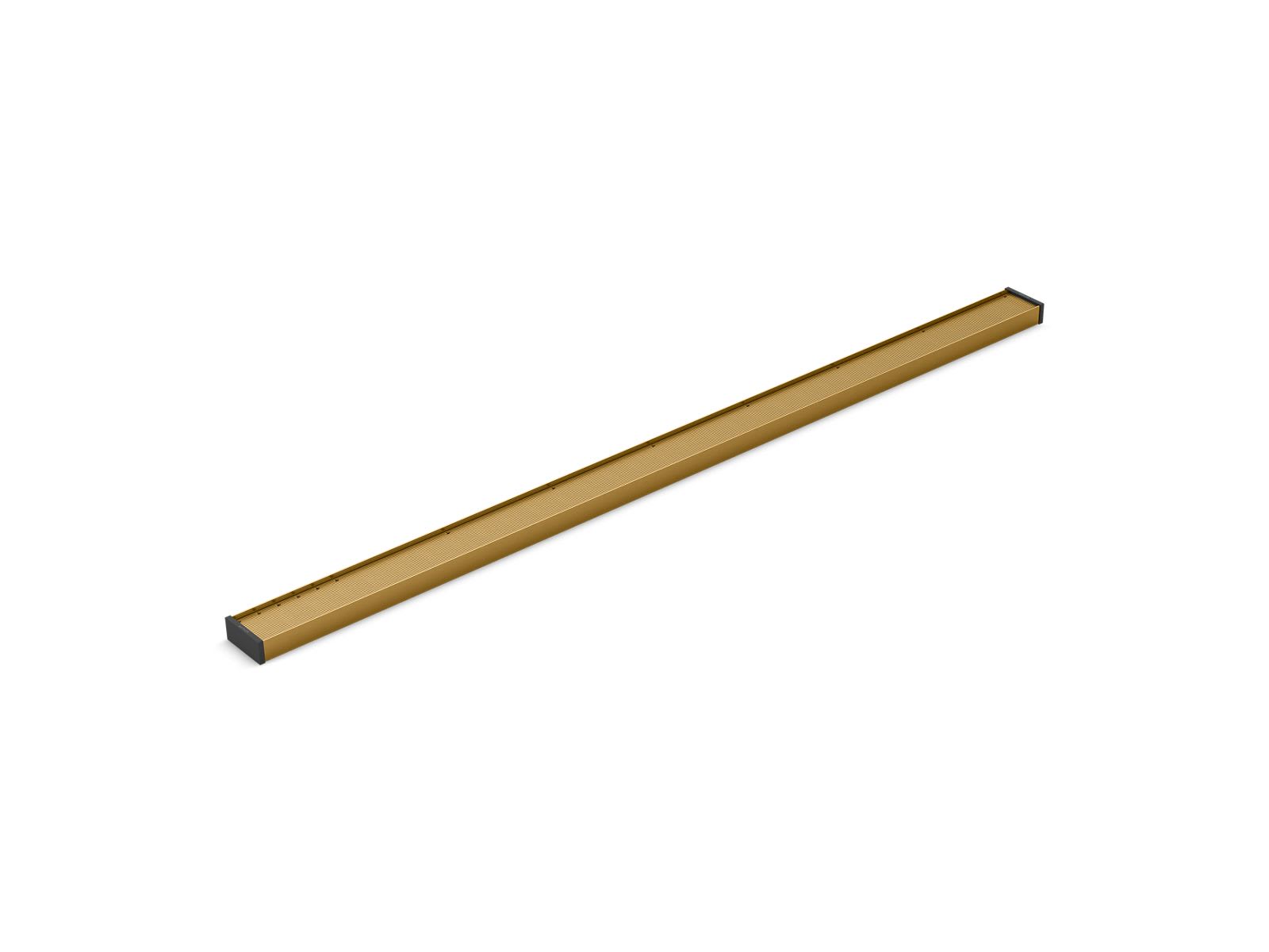 2-1/2-Inch X 48-Inch Linear Drain Grate With Tile-In Panel in Vibrant Brushed Moderne Brass