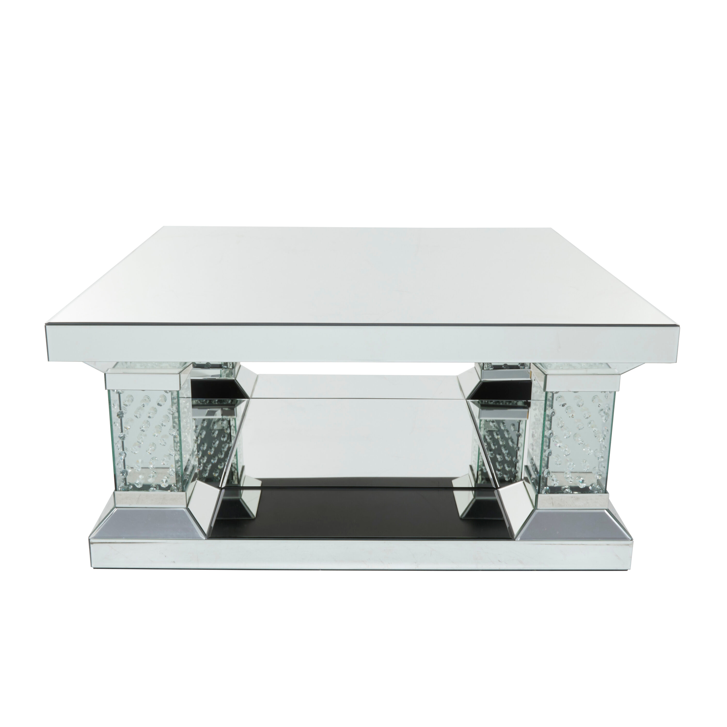 Acme 80555 Weigela Coffee Table - Mirrored & Chrome - 18 x 48 x 24 in.