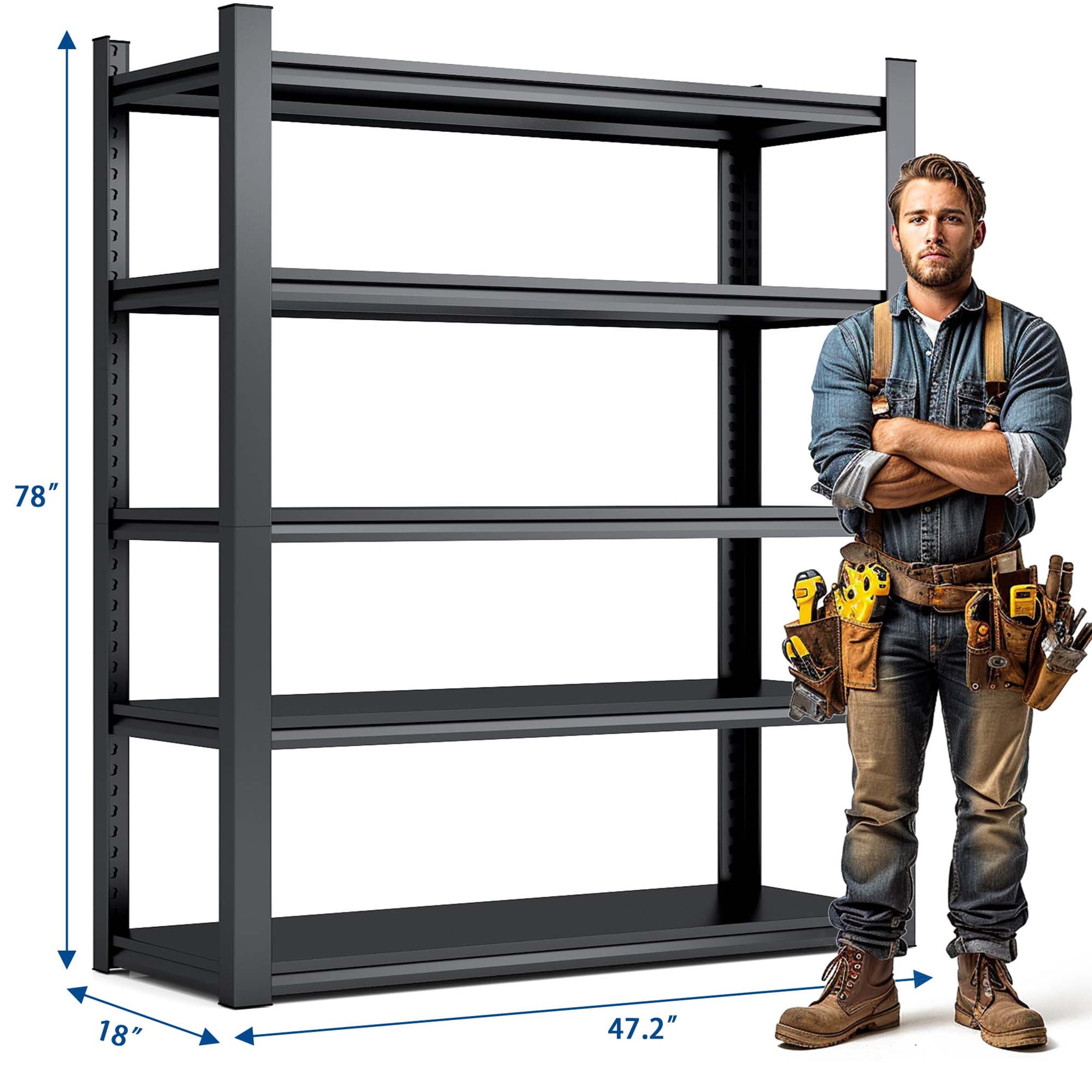 Kahomvis MAKEA-QPF2-410 Free-Standing-Shelving - View #3